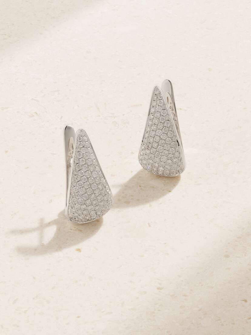 Anita Ko 18-karat White Gold Diamond Earrings