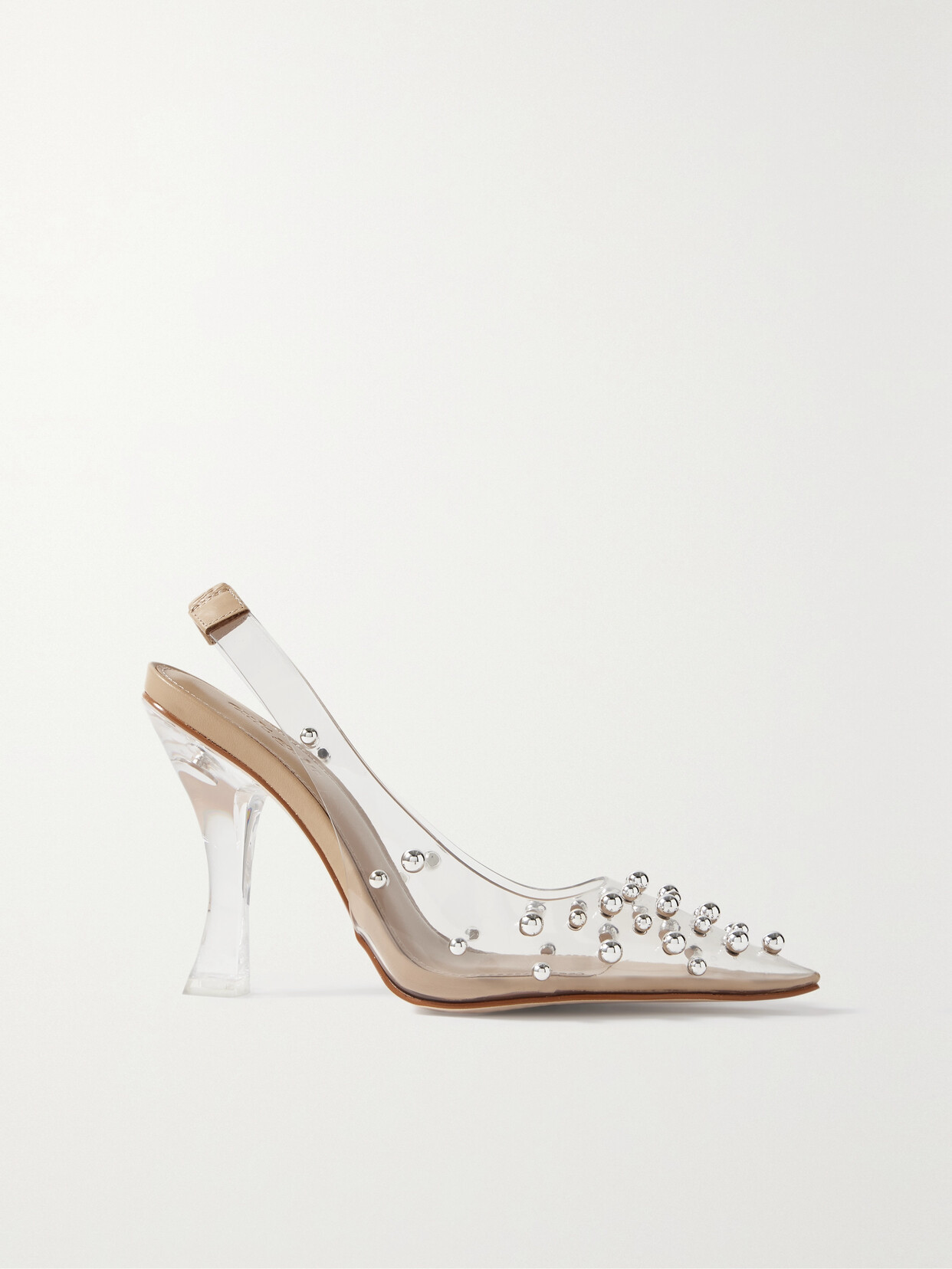 Cult Gaia - Bijan Embellished Pvc Slingback Pumps - Neutrals