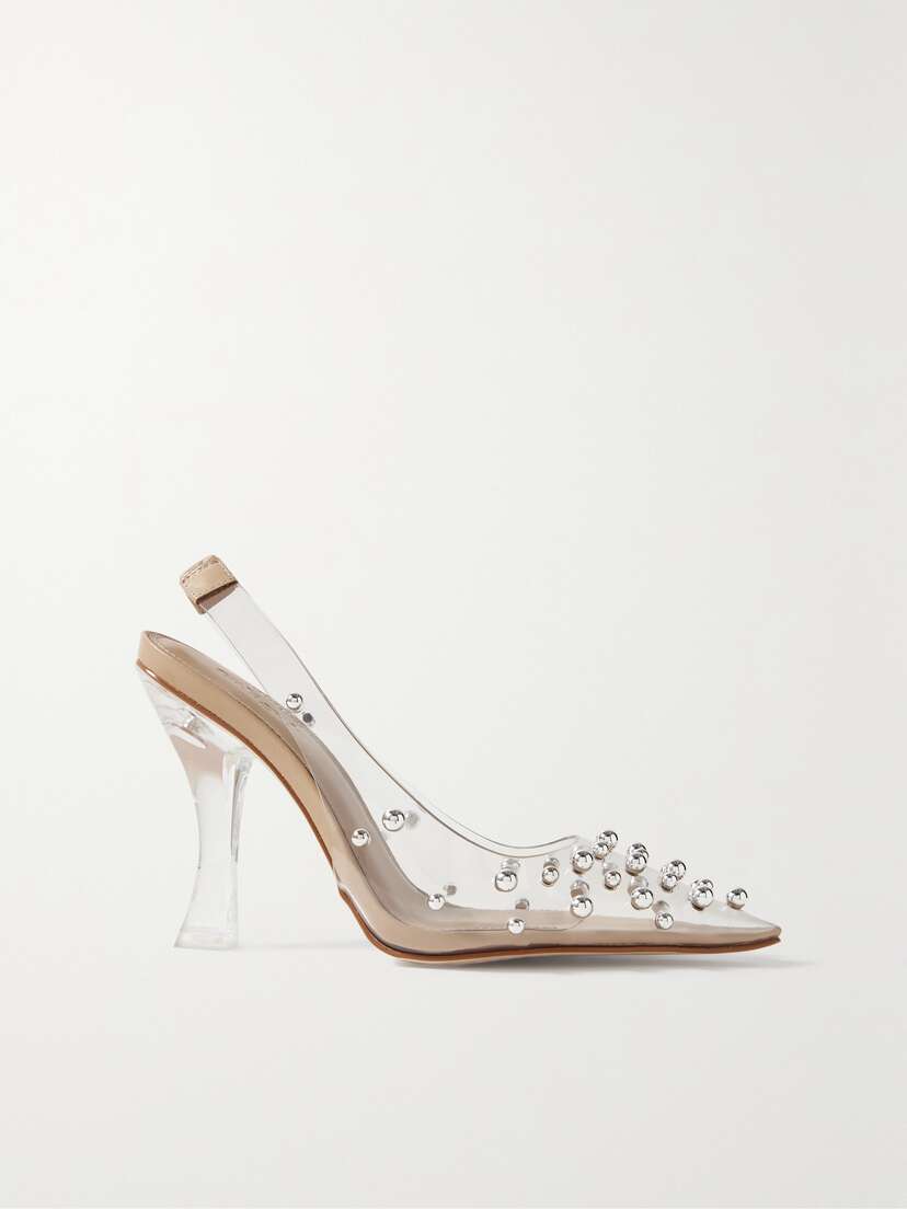 Cult Gaia Bijan Embellished Pvc Slingback Pumps
