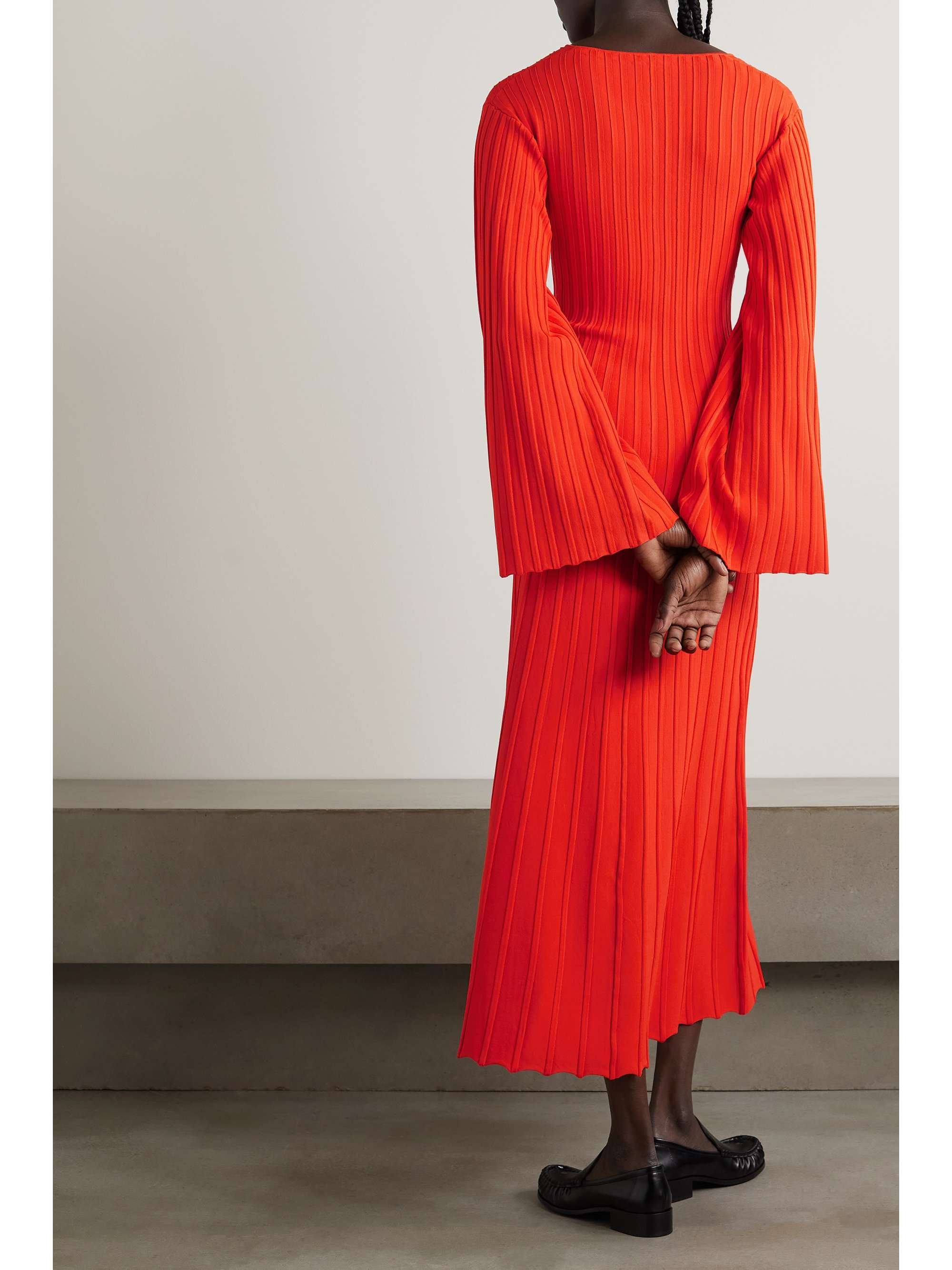 BY MALENE BIRGER Isla ribbed stretch recycled-jersey midi dress