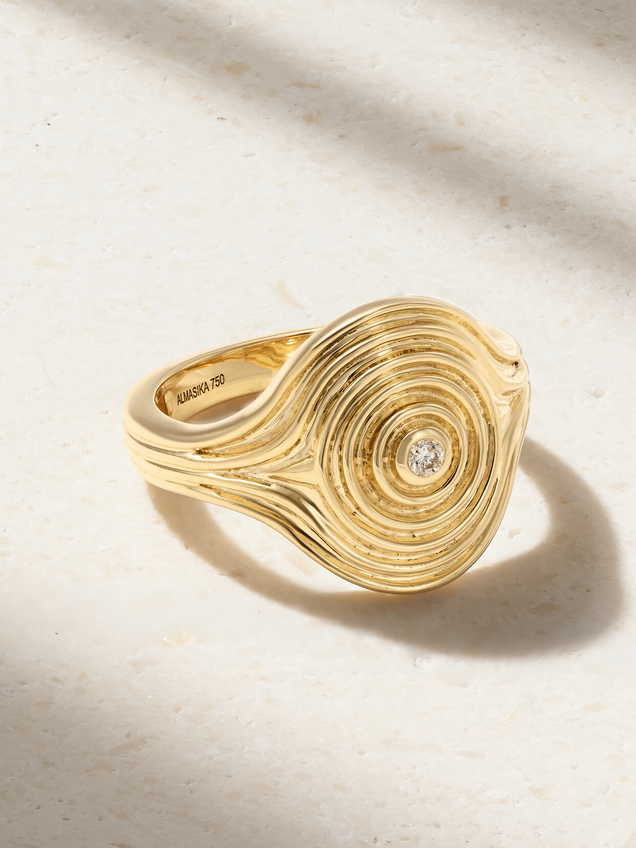 Almasika Universum 18-karat Gold Diamond Pinky Ring