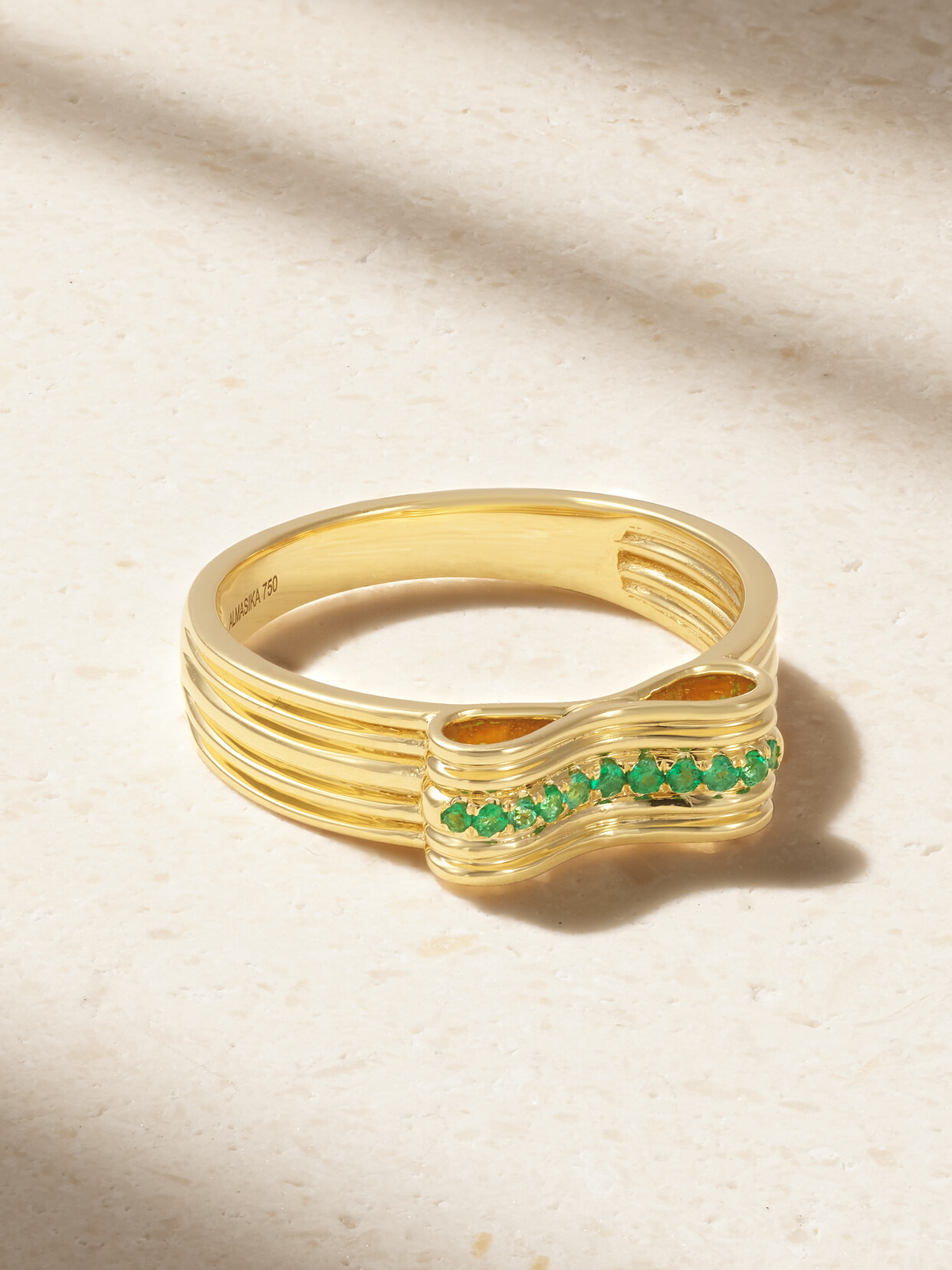 Almasika Berceau 18-karat Gold Emerald Ring