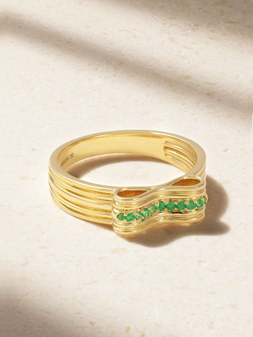 Almasika Berceau 18-karat Gold Emerald Ring