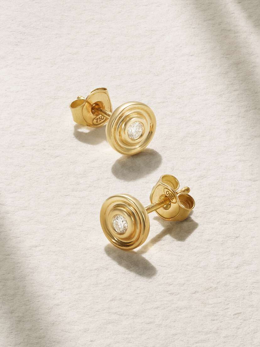 Almasika Universum 18-karat Gold Diamond Earrings
