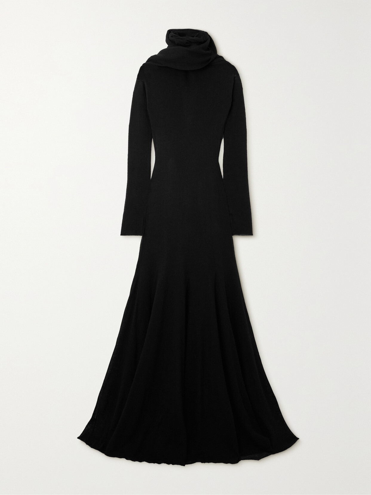 Cortana + Net Sustain Jenna Wool Turtleneck Maxi Dress In Black