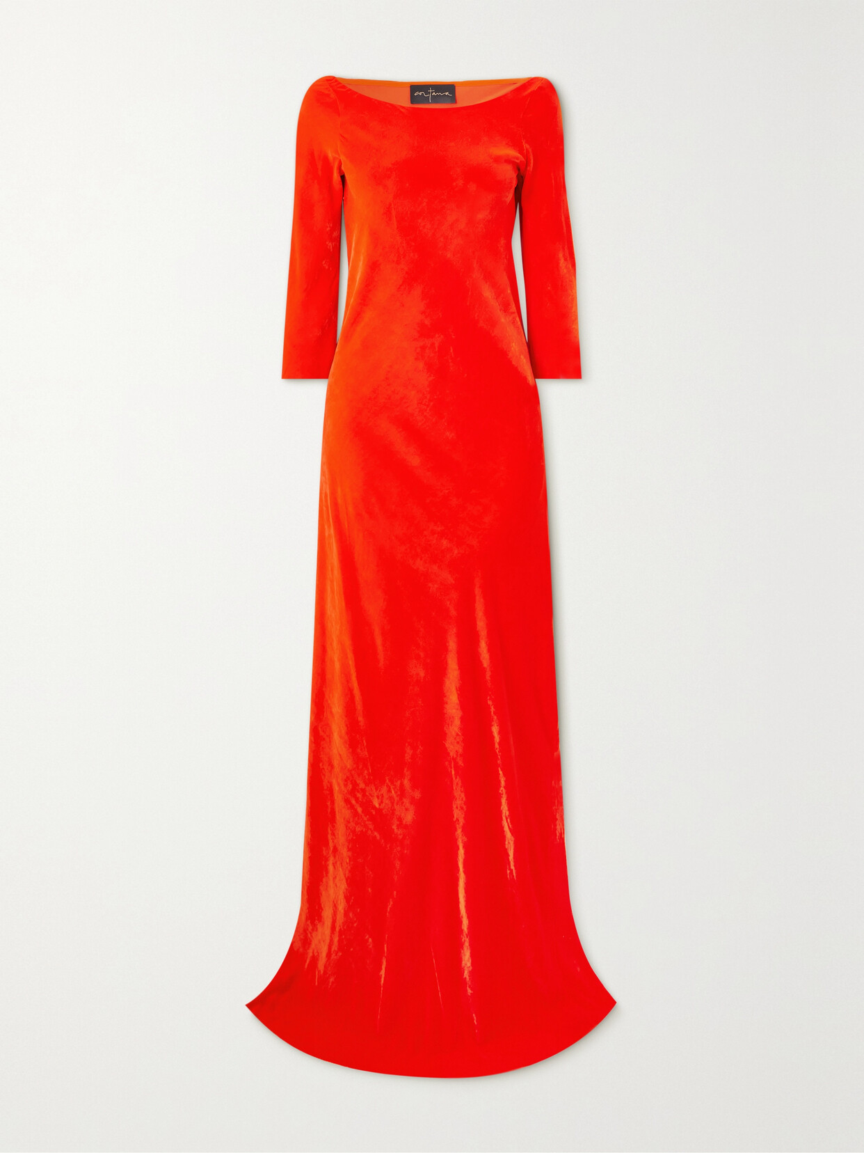 Cortana + Net Sustain Milena Velvet Maxi Dress - Red