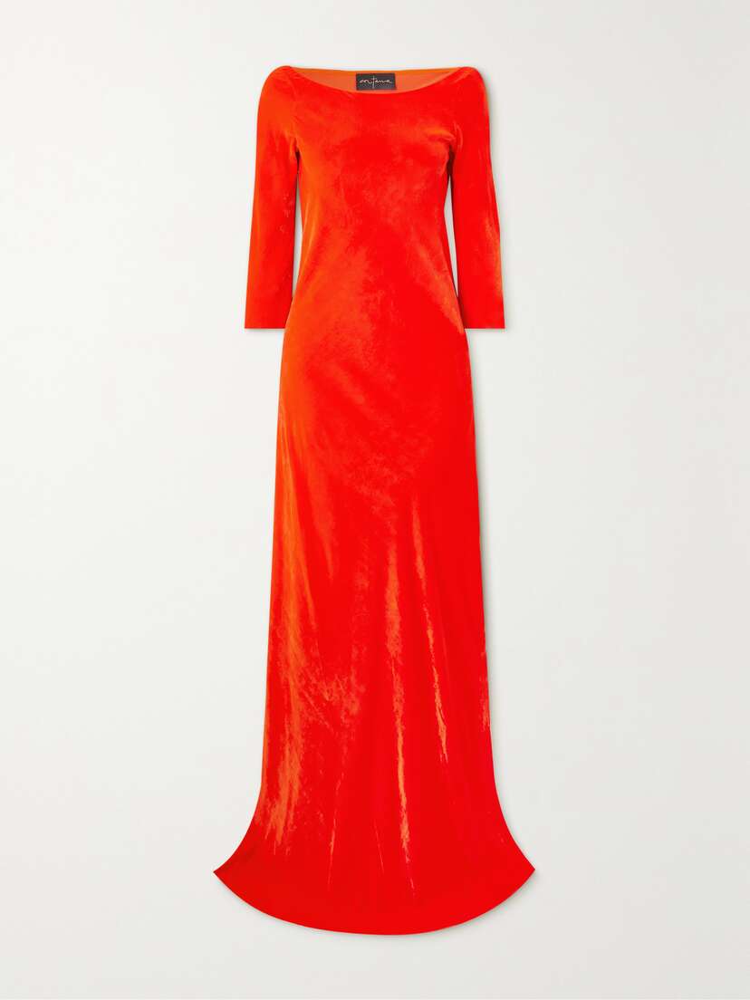 Cortana + Net Sustain Milena Velvet Maxi Dress