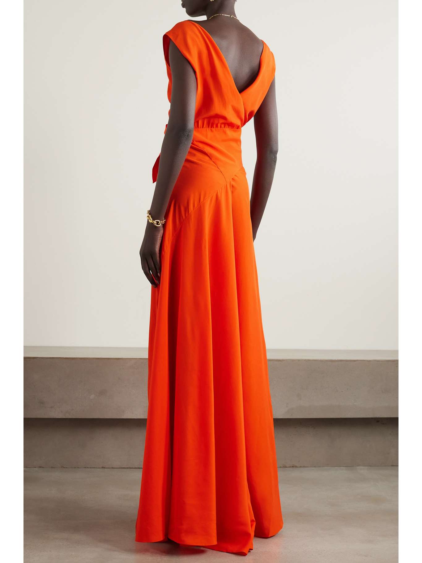 PRC7235 Avatar Pure Silk Maxi Dress with Belt