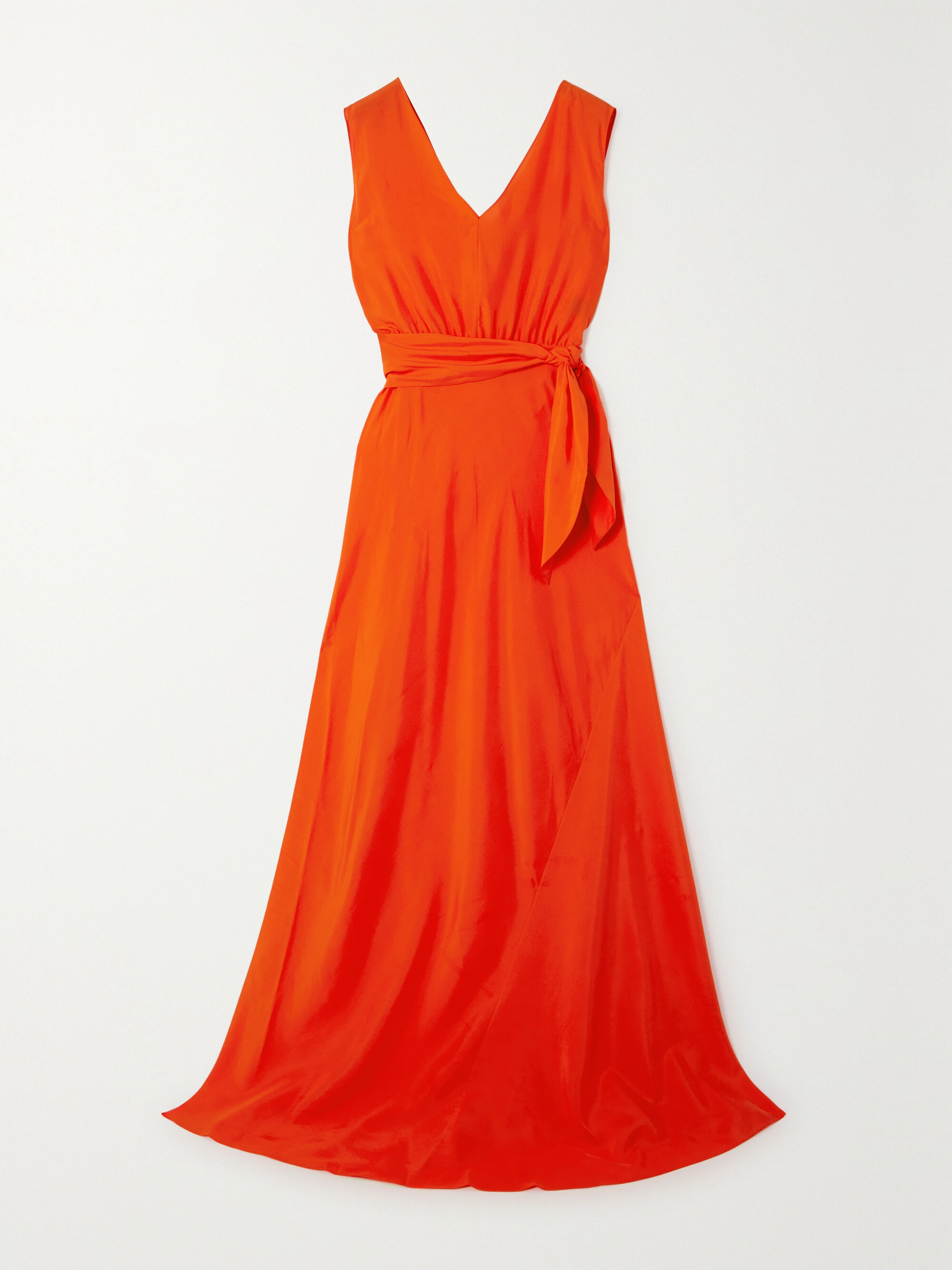 Cortana + NET SUSTAIN Vera belted silk maxi wrap dress