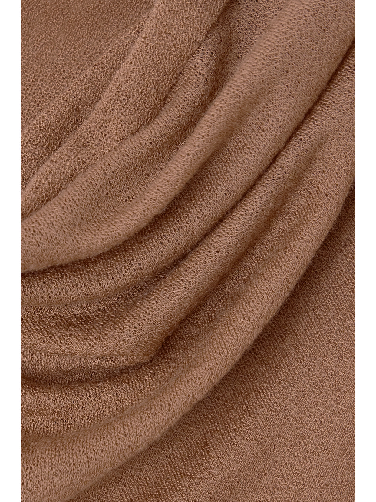 Cortana + Net Sustain Jenny Off-the-shoulder Wool Top In Brown