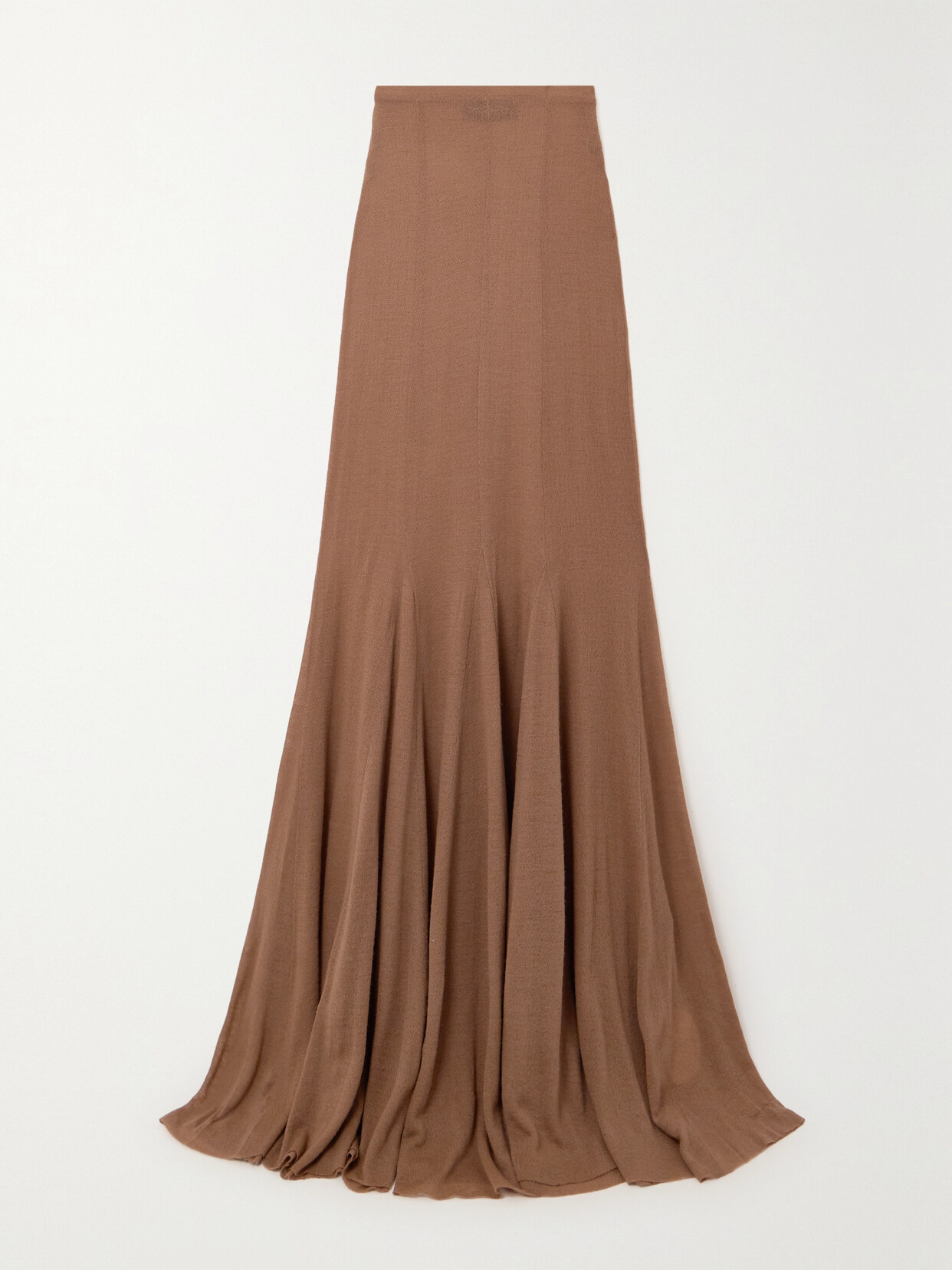 Cortana + Net Sustain Jenna Wool Maxi Skirt In Brown