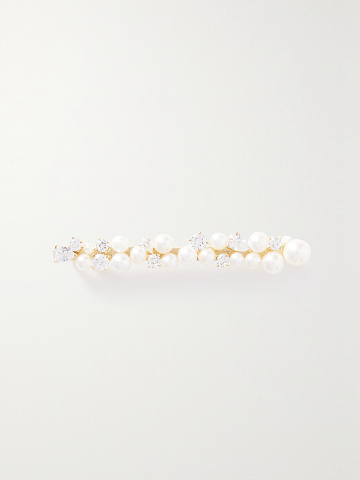 Completedworks - + Net Sustain Recycled Gold-plated, Pearl And Crystal Hair Slide - White