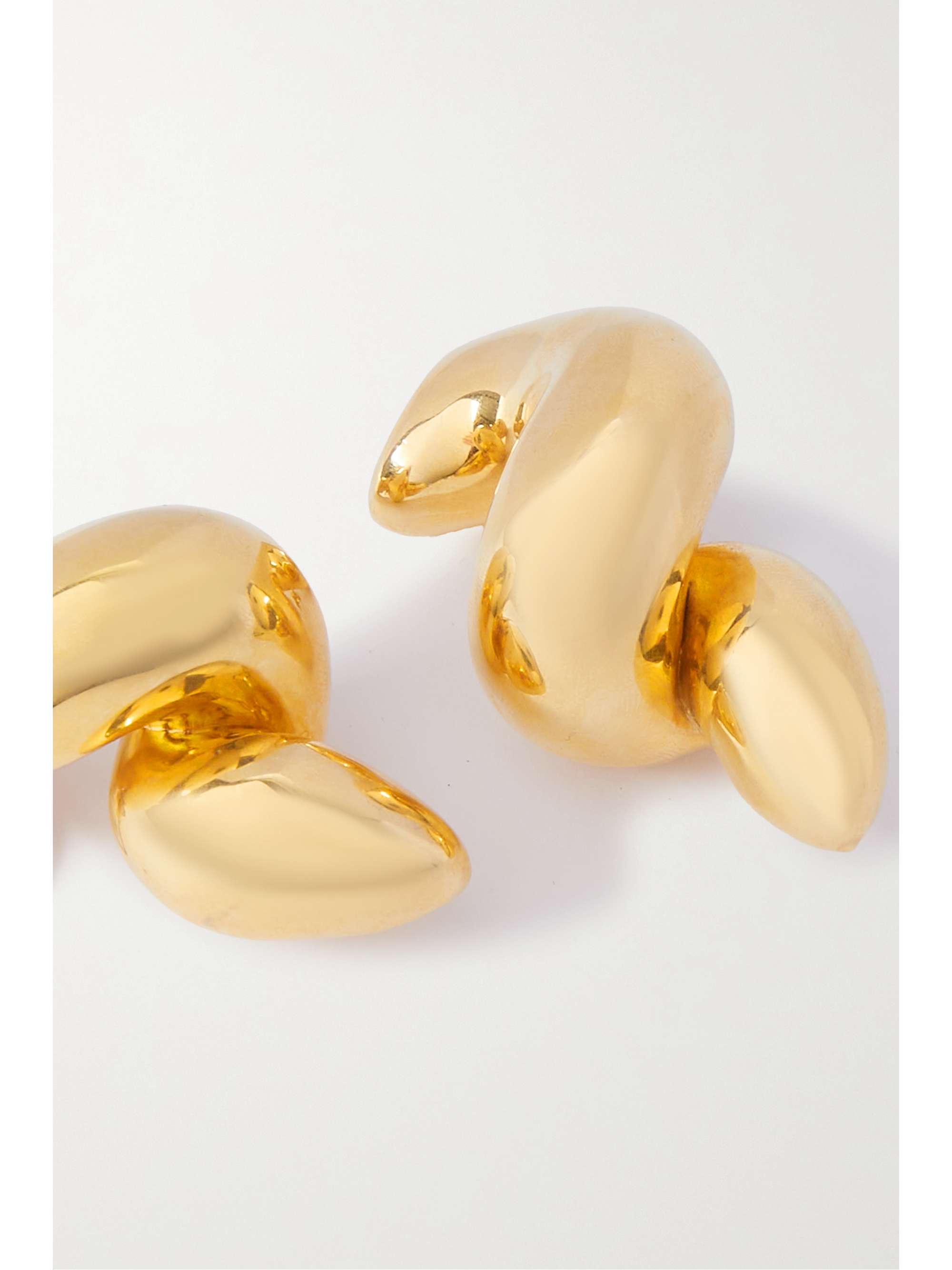 BOTTEGA VENETA Gold-plated silver earrings | NET-A-PORTER