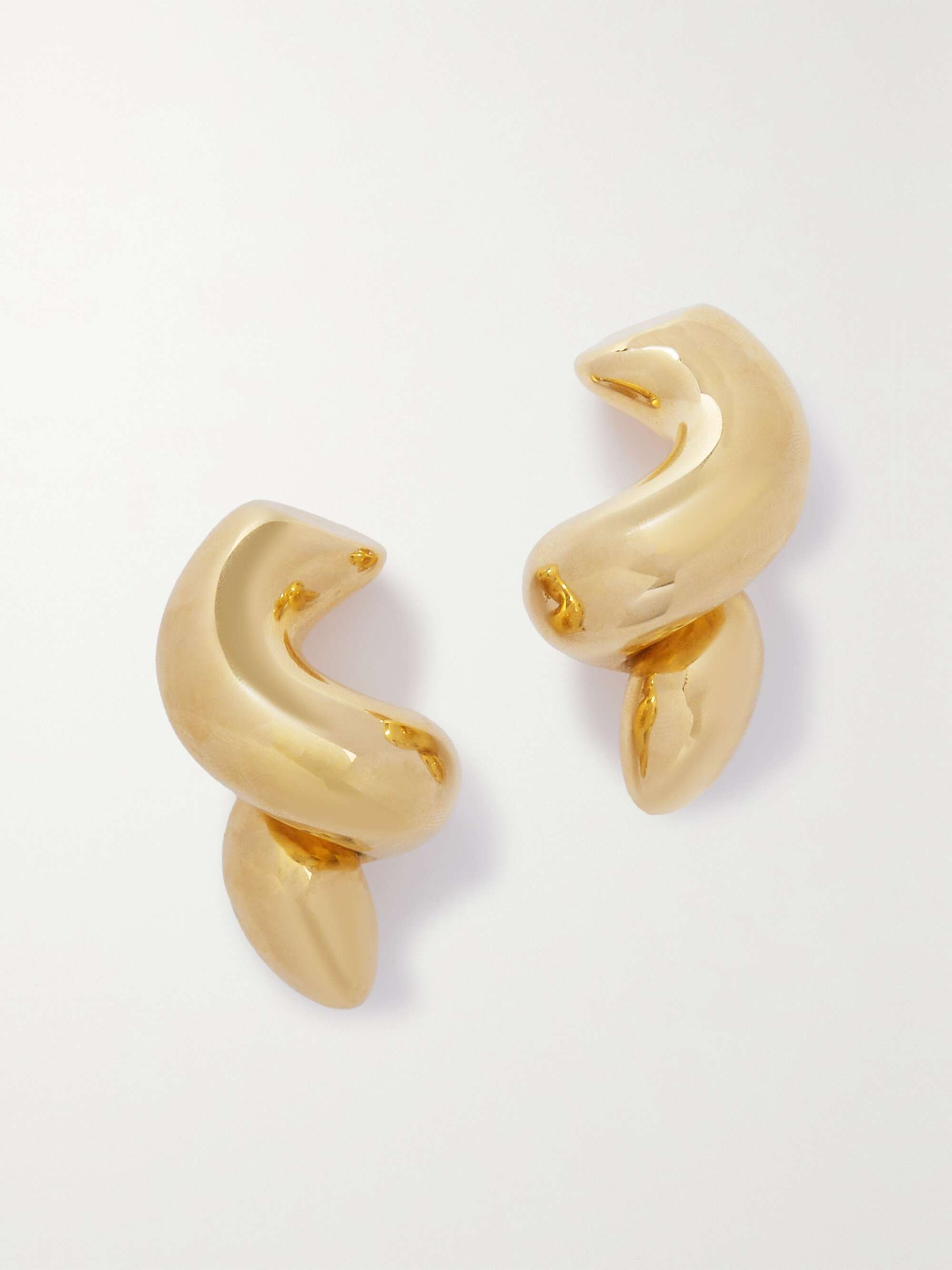 BOTTEGA VENETA Gold-plated silver earrings | NET-A-PORTER