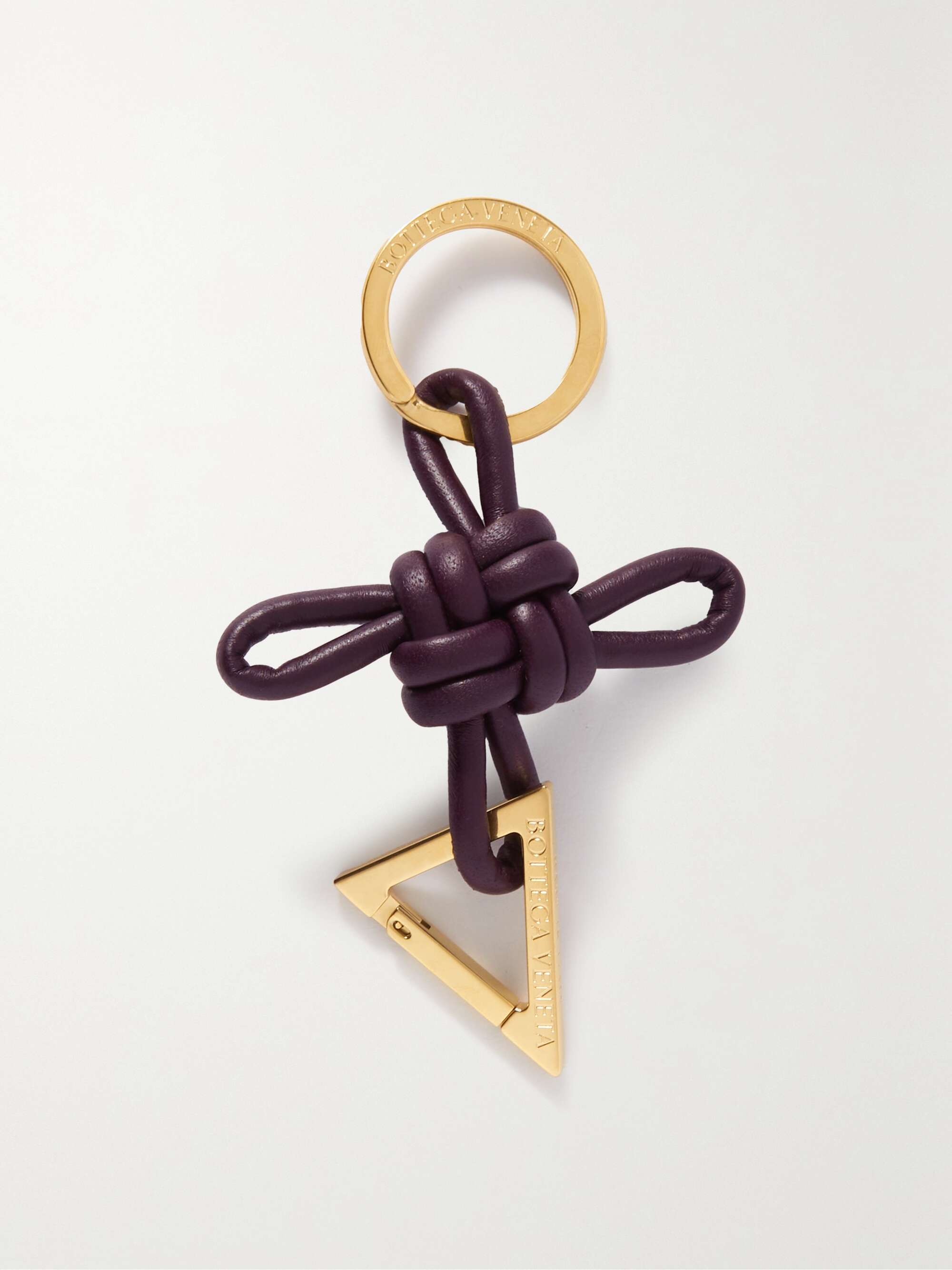 Knotted Keychain BOTTEGA VENETA Knot Leather And Gold-tone