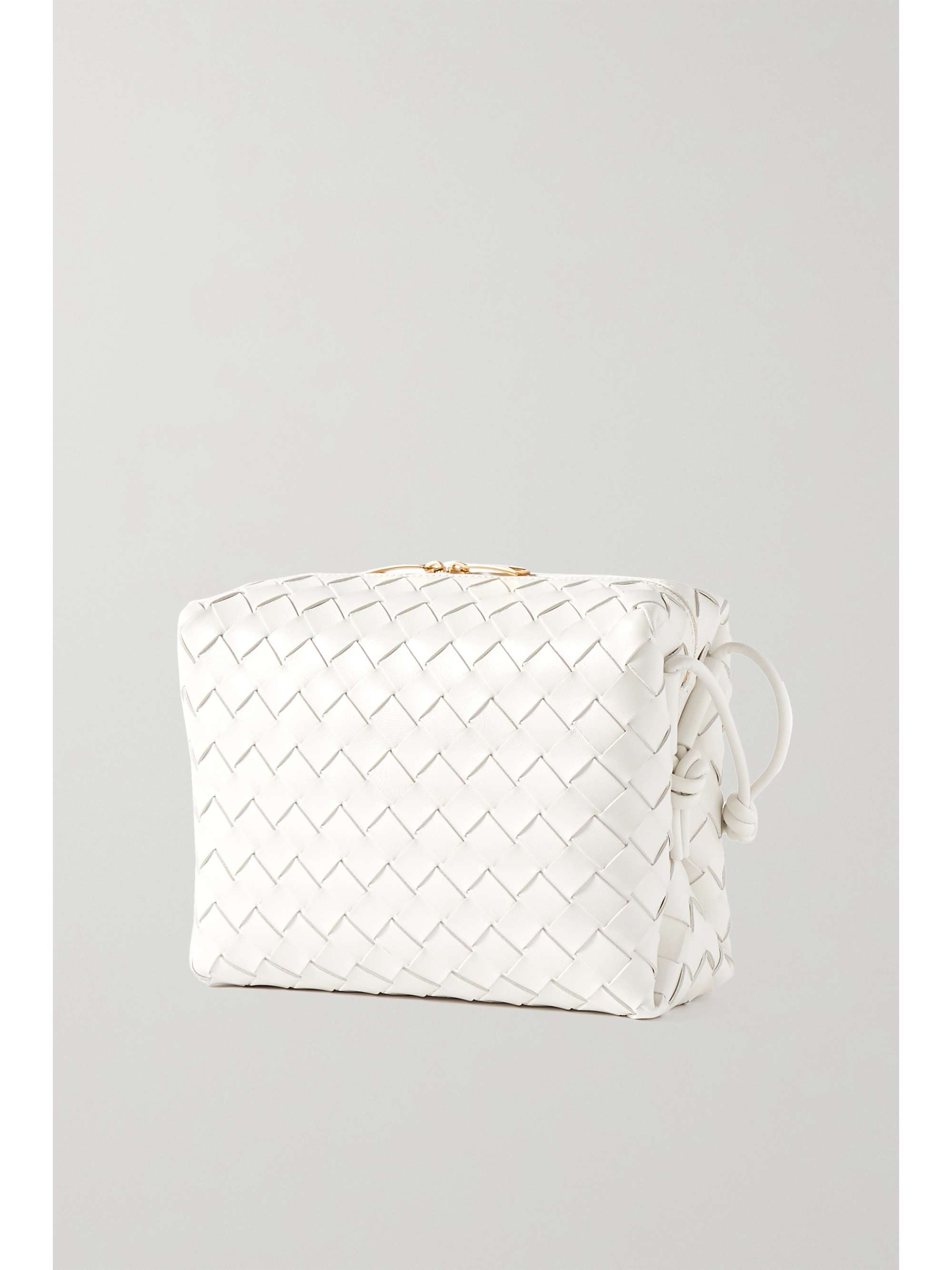 Silver Loop mini Intrecciato-leather cross-body bag, Bottega Veneta