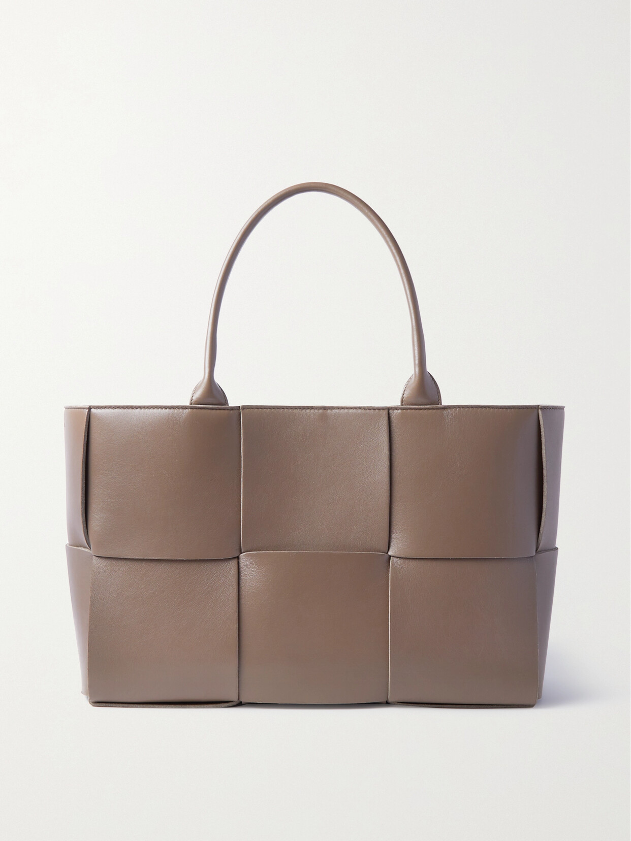 Bottega Veneta Arco Small Intrecciato Leather Tote In Brown