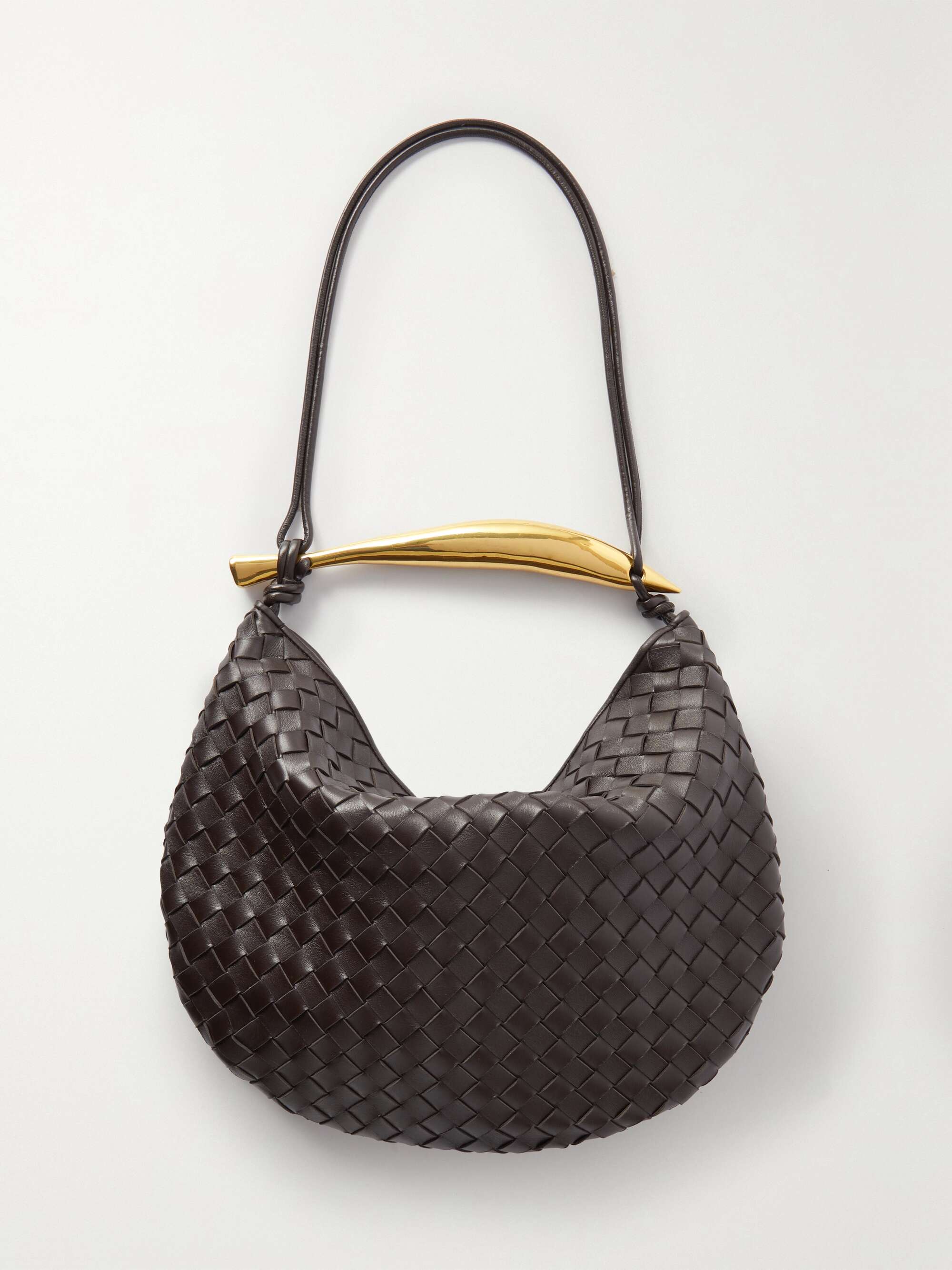 Bottega Veneta Intrecciato Women's Leather Shoulder Bag Black