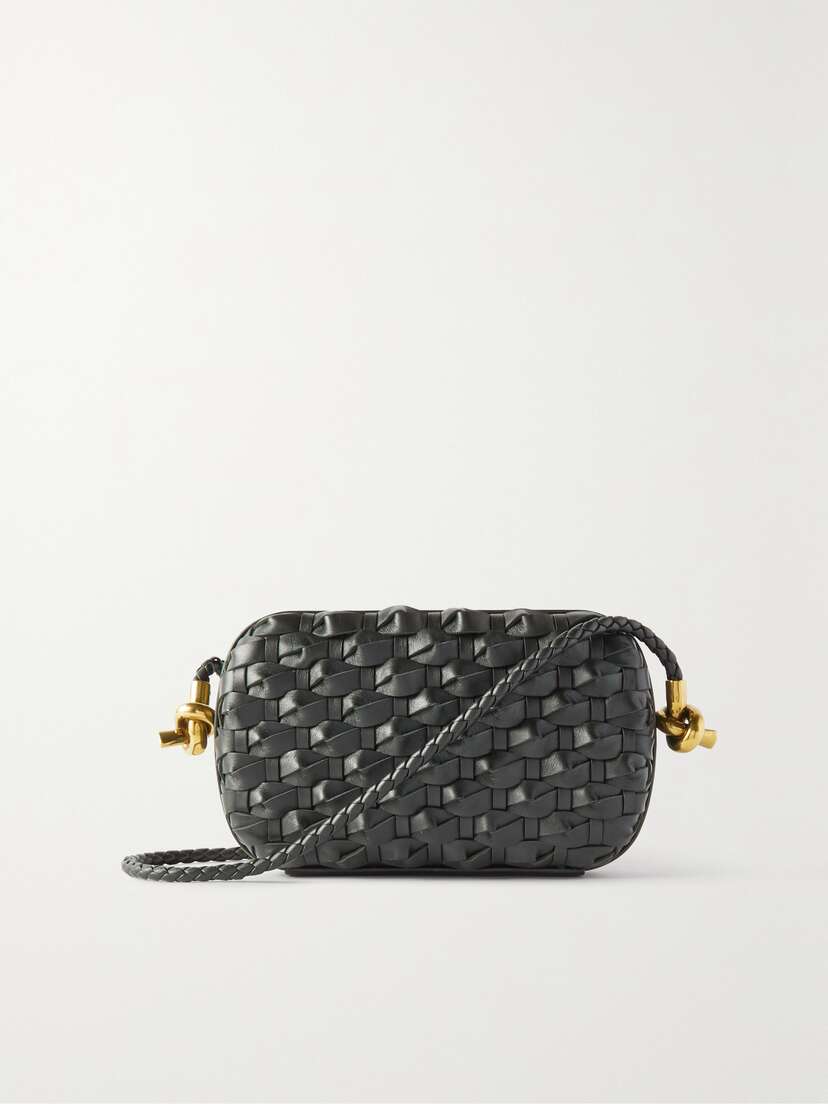 Bottega Veneta Knot Intrecciato Leather Shoulder Bag