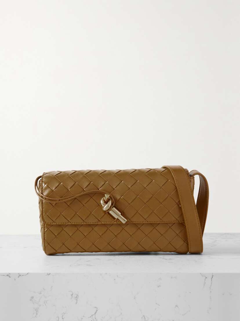 Bottega Veneta Andiamo Mini Intrecciato Leather Shoulder Bag