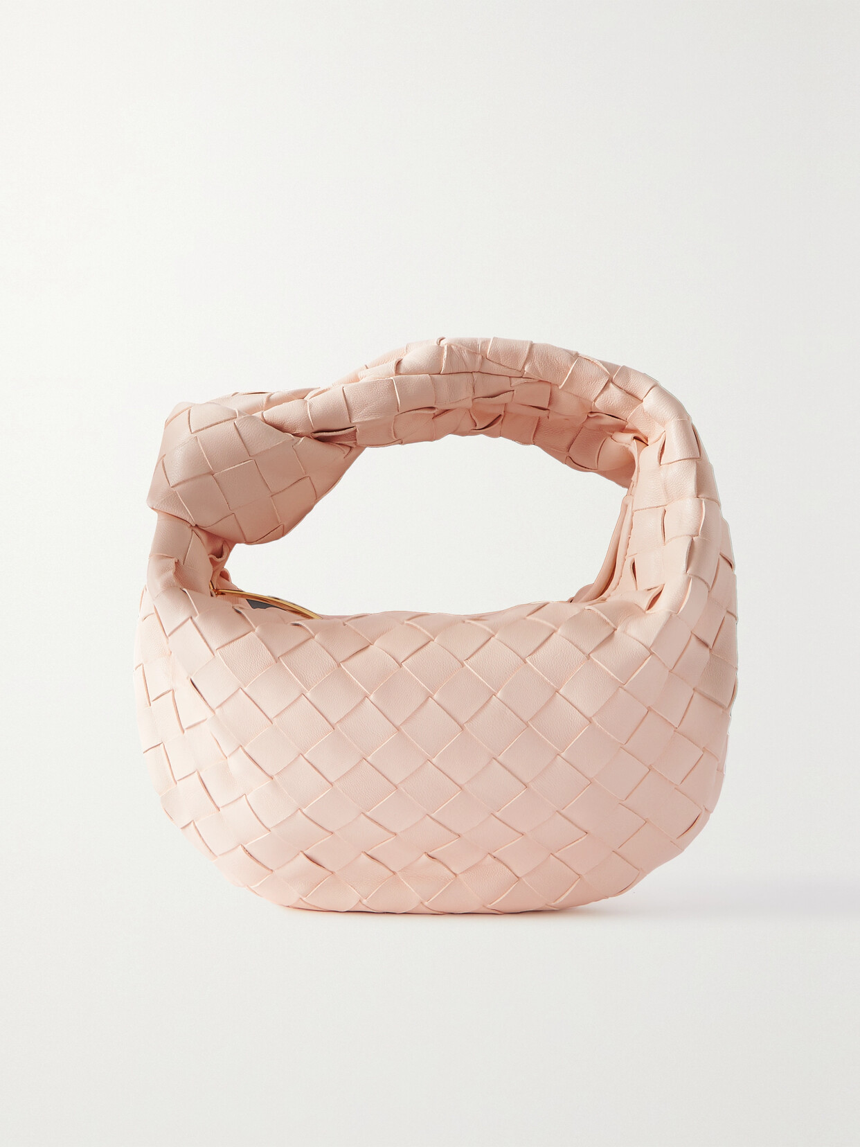 Bottega Veneta Jodie Mini Intrecciato-leather Clutch Bag In Pink