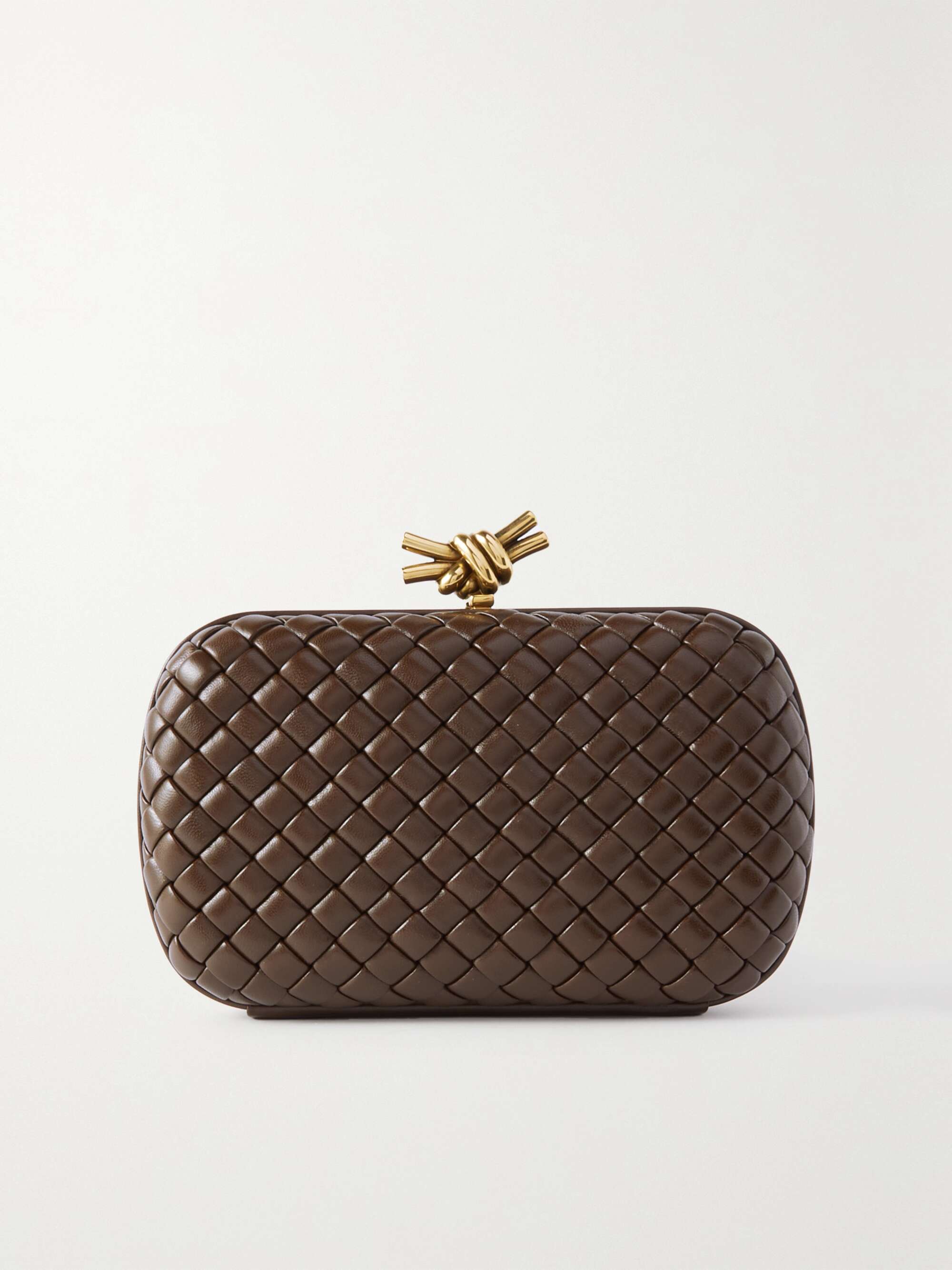 BOTTEGA VENETA Knot padded intrecciato leather clutch