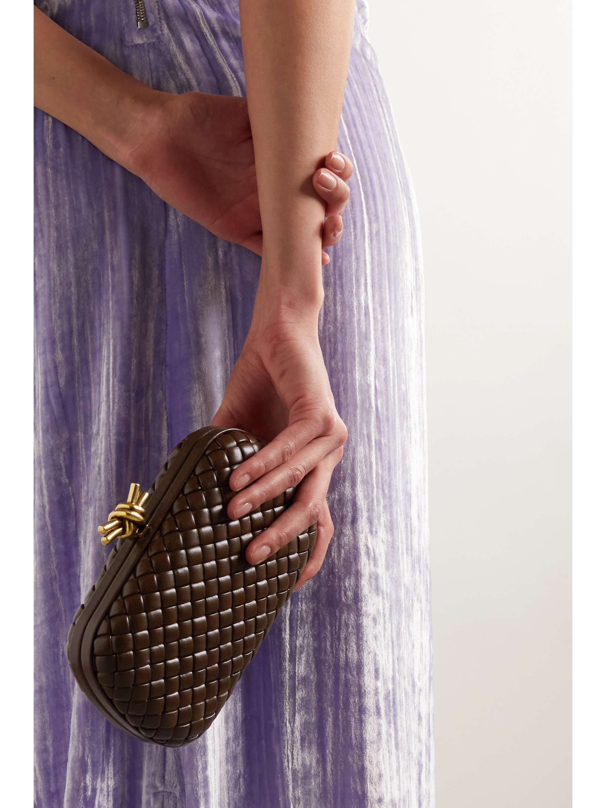 Bottega Veneta Intrecciato Knot Clutch