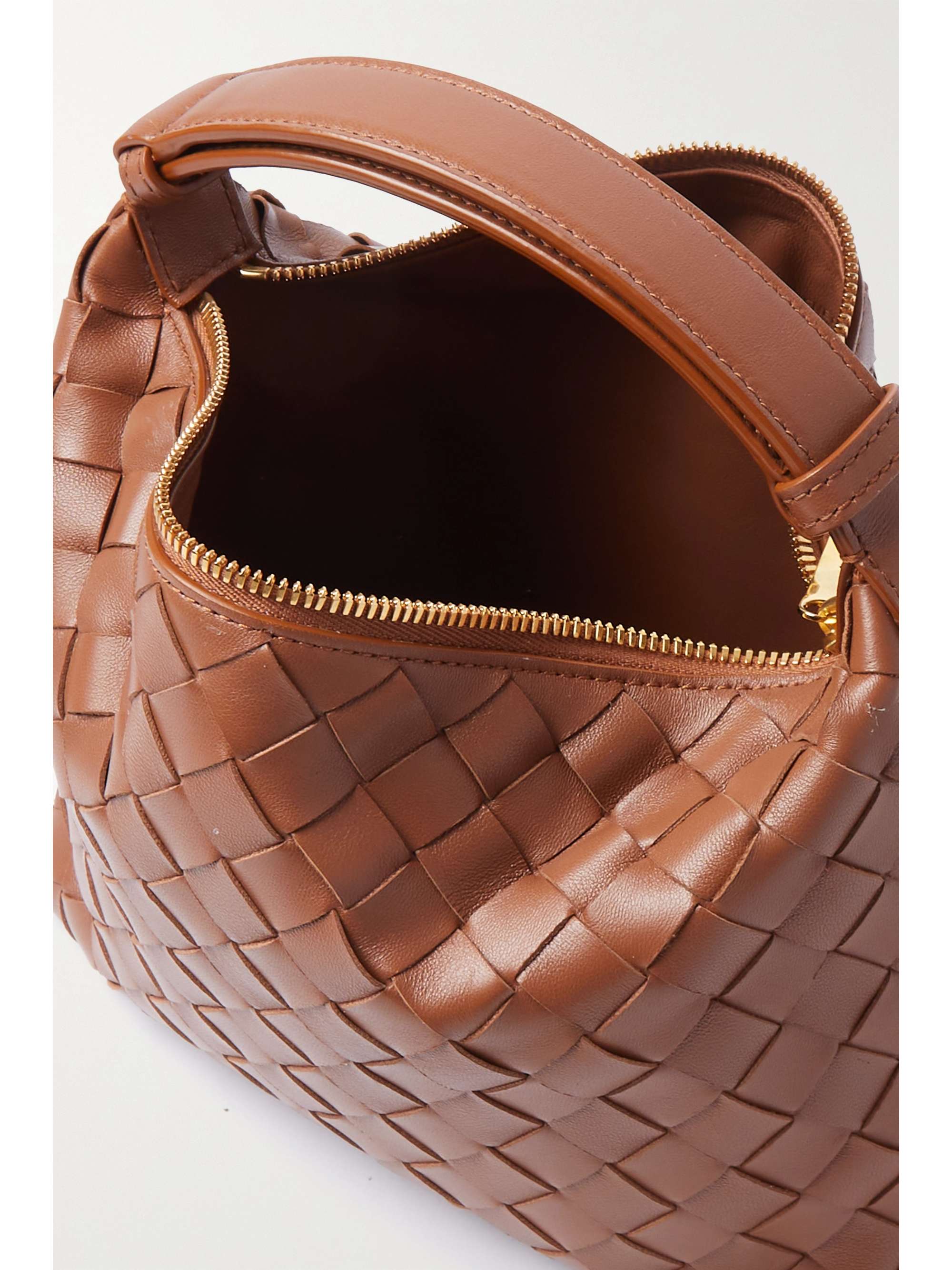 Bottega Veneta Women's Small Wallace Leather Top-Handle Bag - Wood