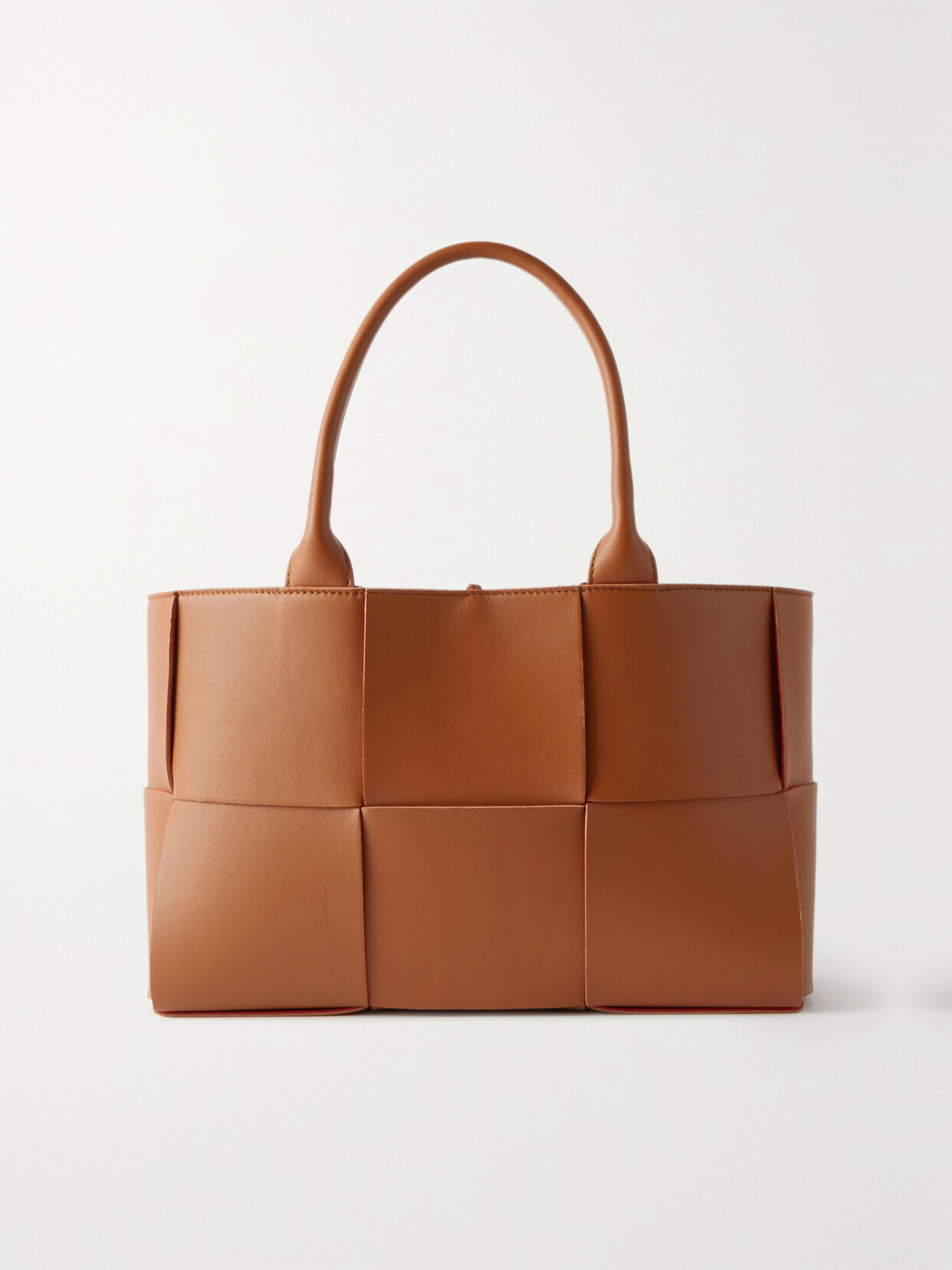 Bottega Veneta Arco Small Intrecciato Leather Tote In Brown