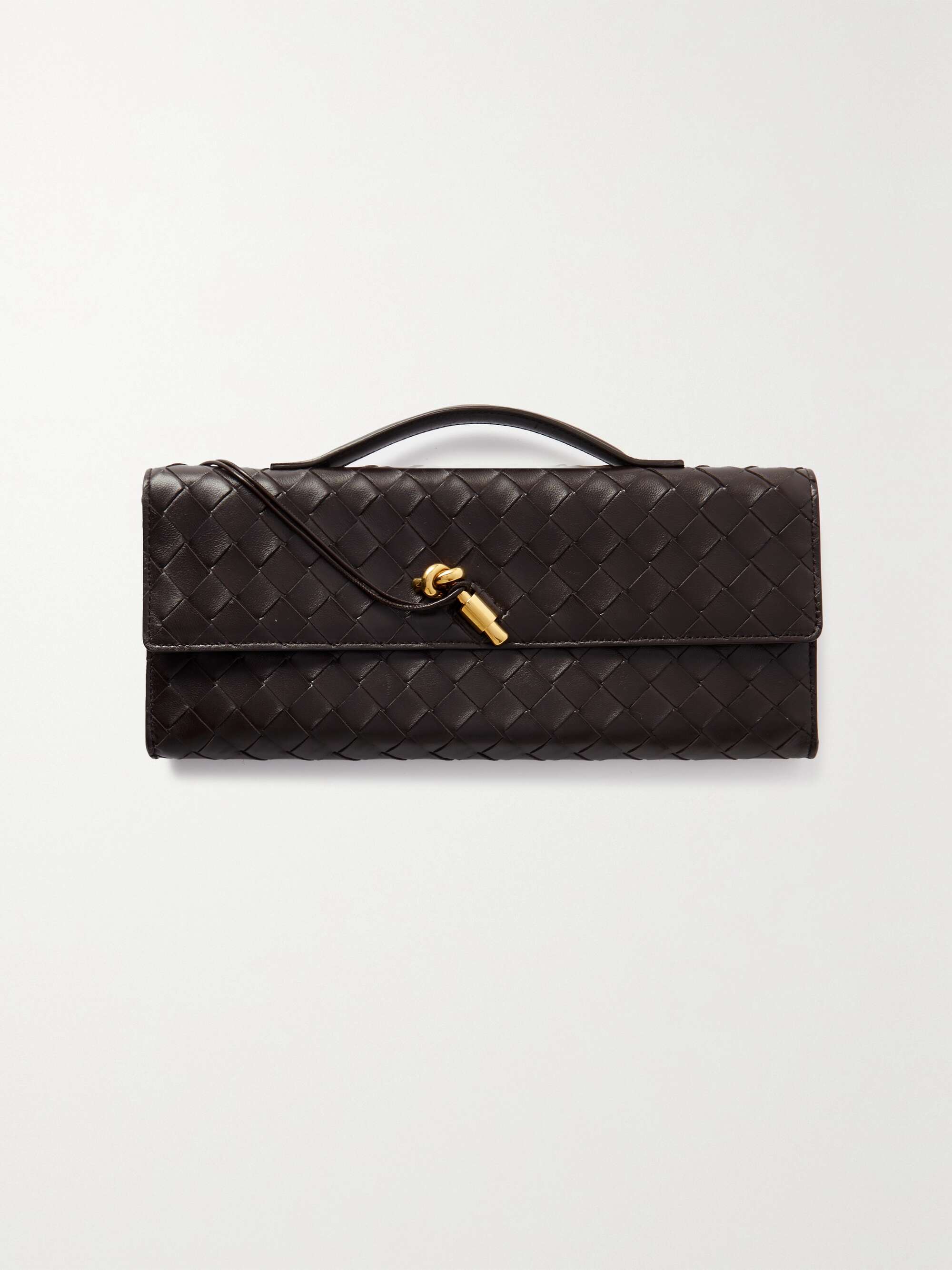 BOTTEGA VENETA Knot intrecciato leather clutch | NET-A-PORTER