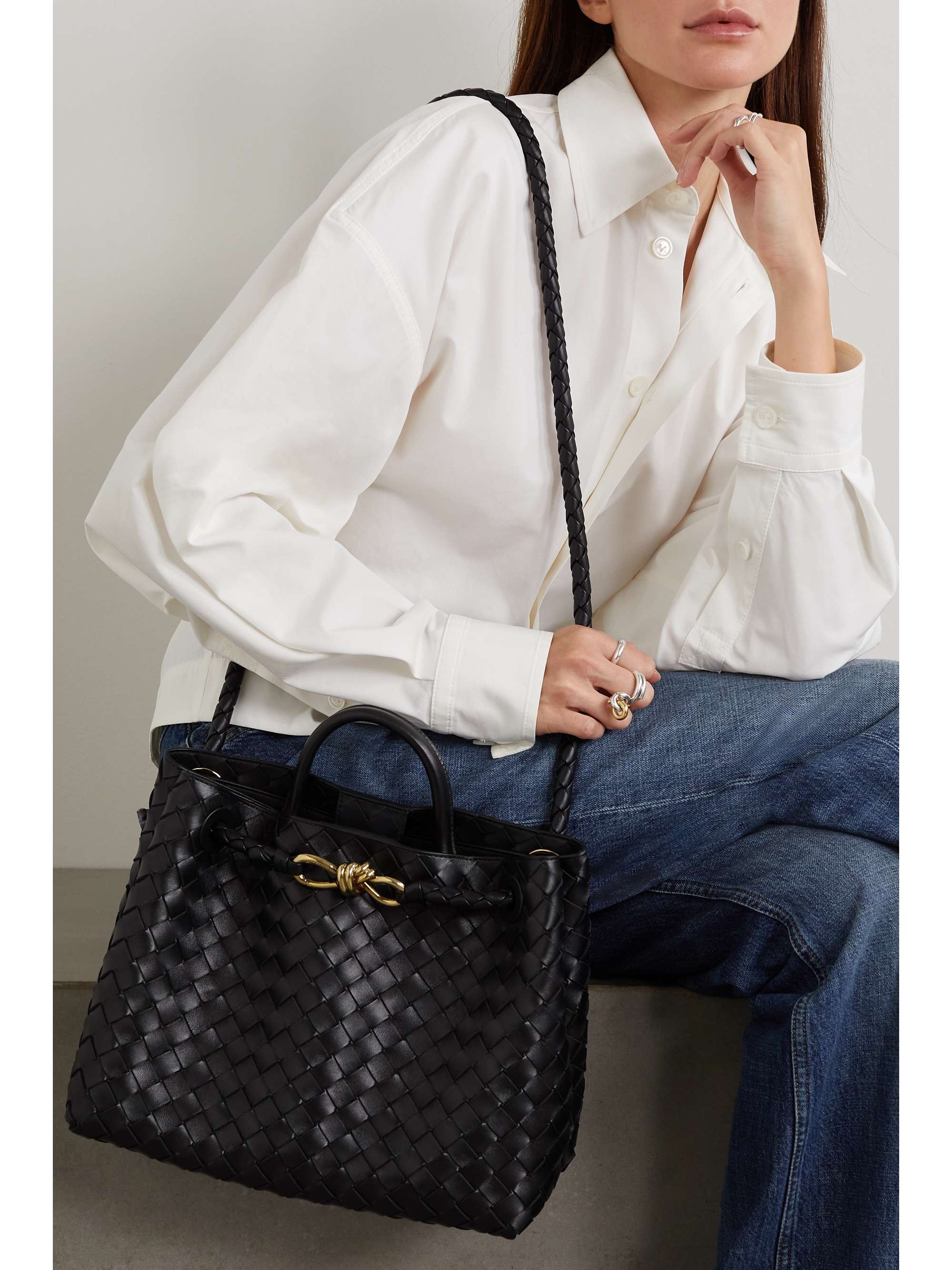 BOTTEGA VENETA Andiamo medium leather tote | NET-A-PORTER