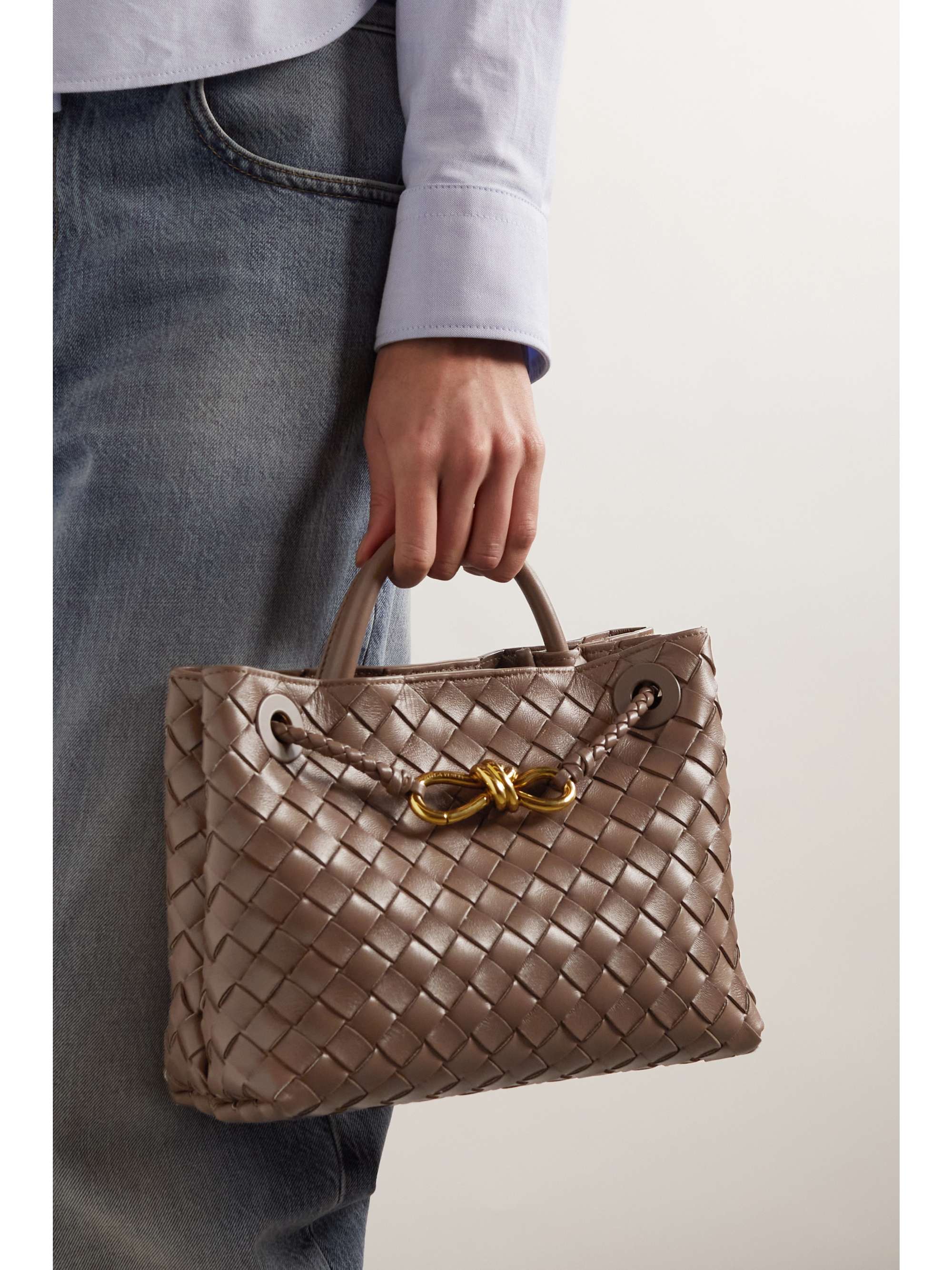 BOTTEGA VENETA Andiamo small intrecciato leather tote | NET-A-PORTER