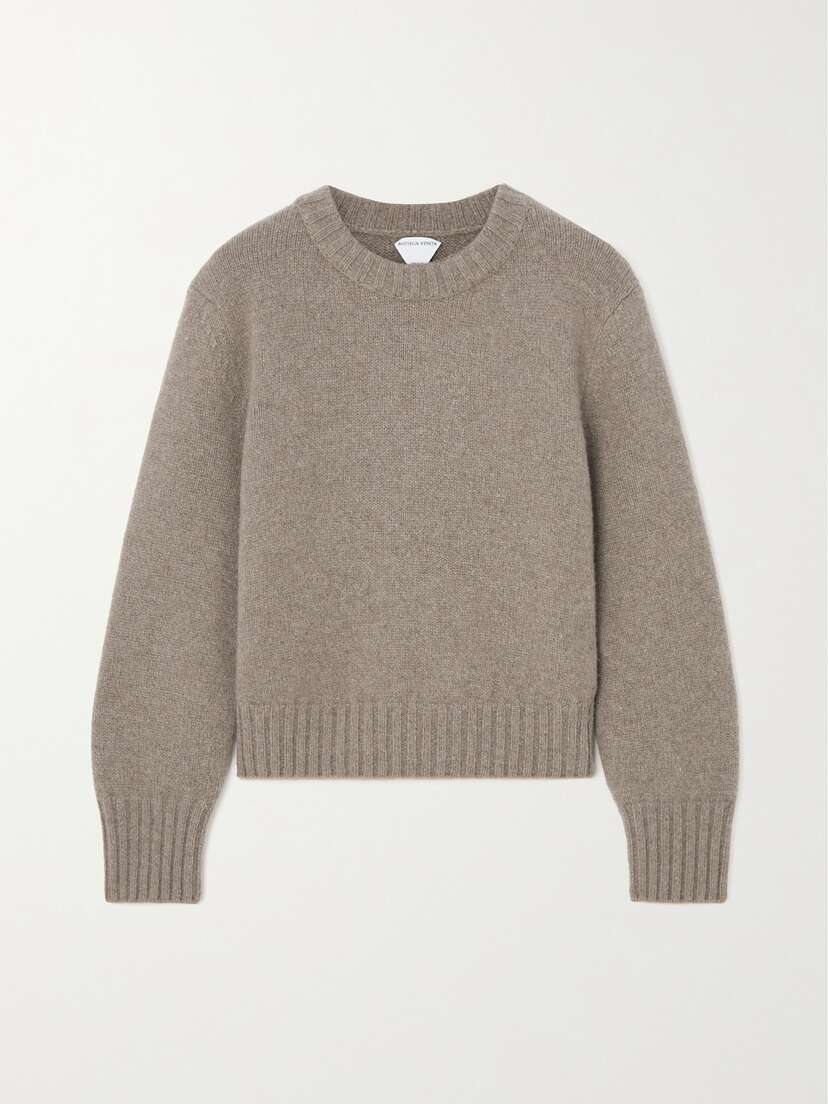 Bottega Veneta Cropped Embellished Wool Sweater