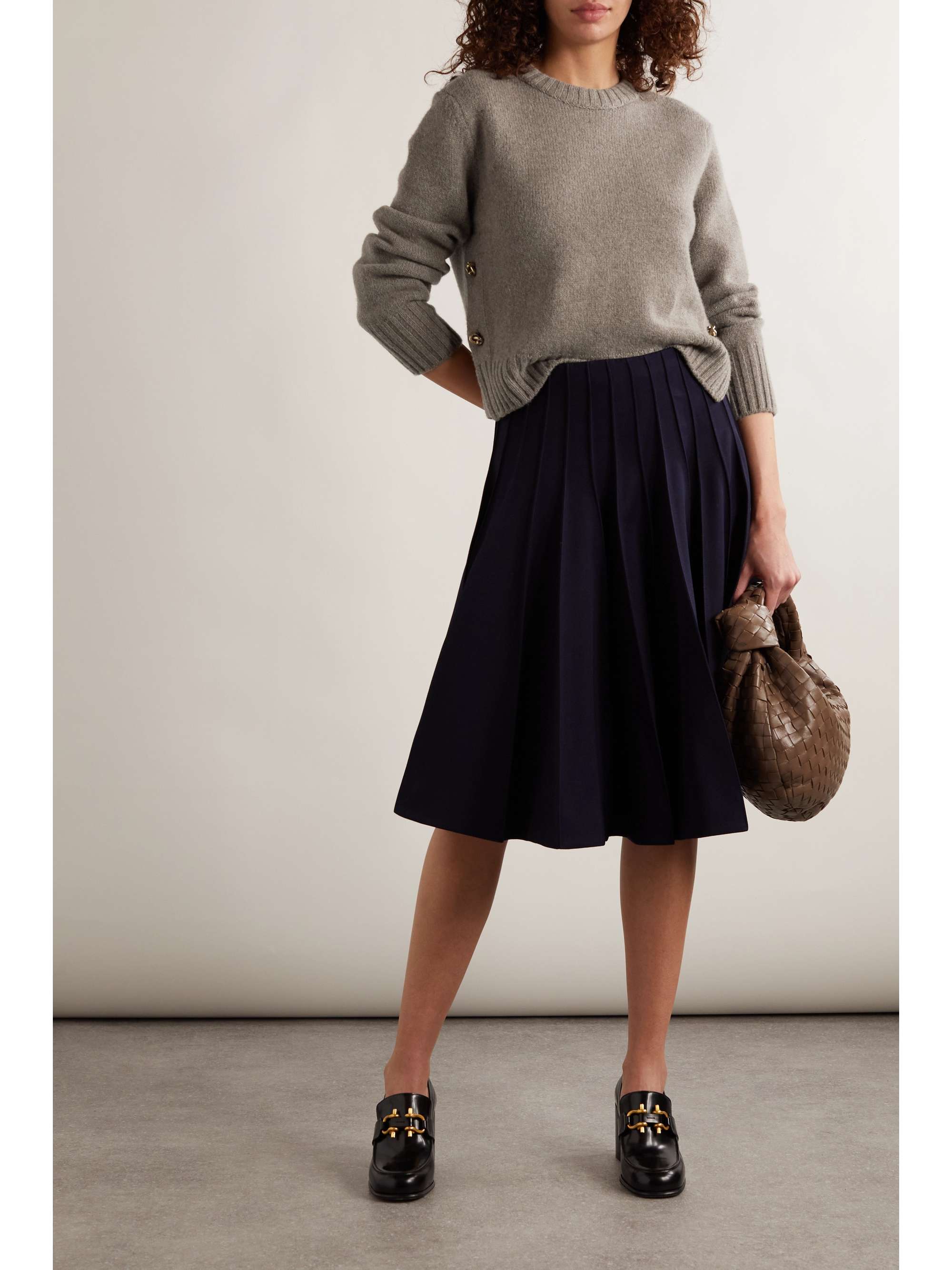 BOTTEGA VENETA Cropped embellished wool sweater | NET-A-PORTER