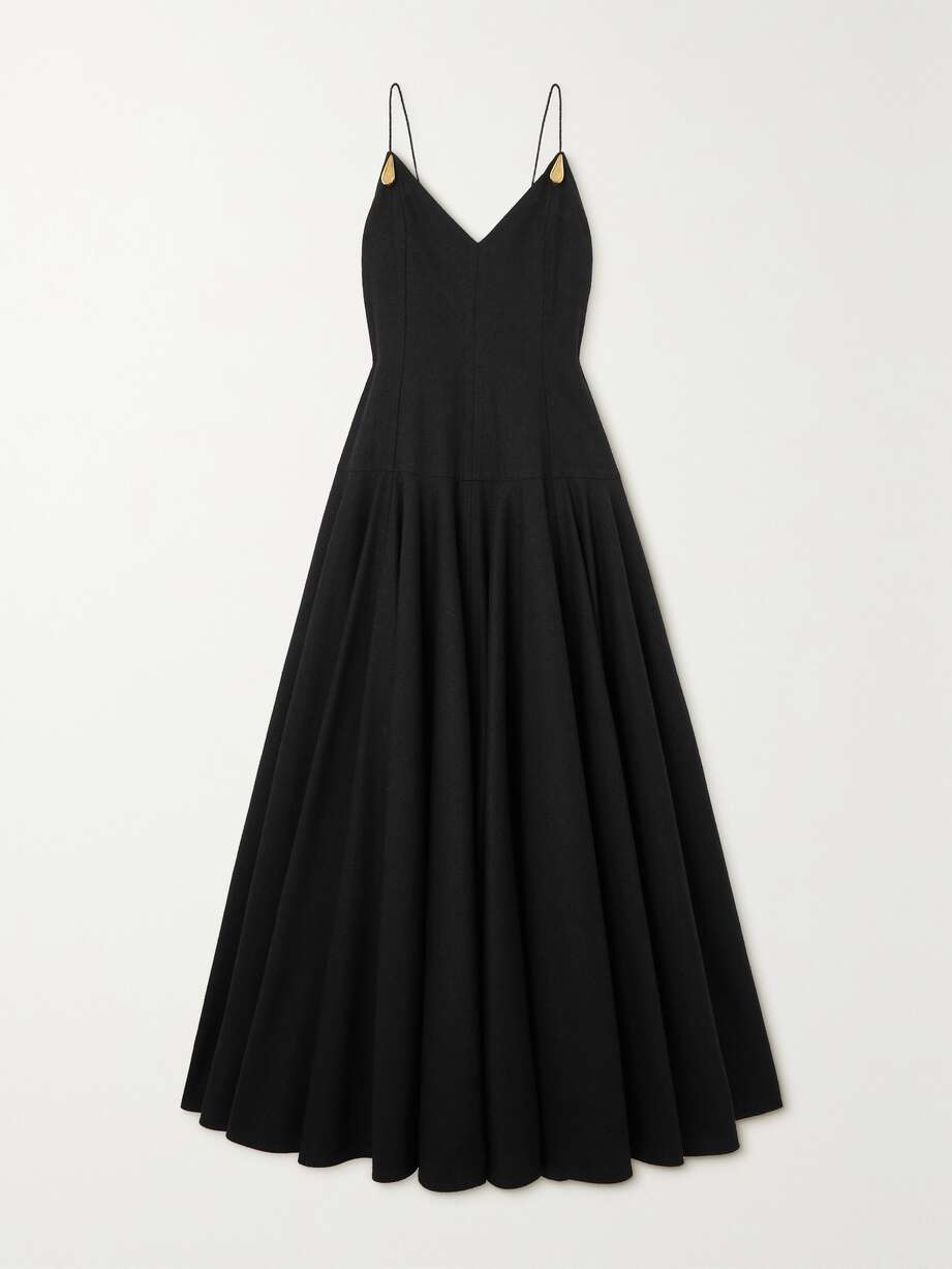 embellished cotton maxi dress