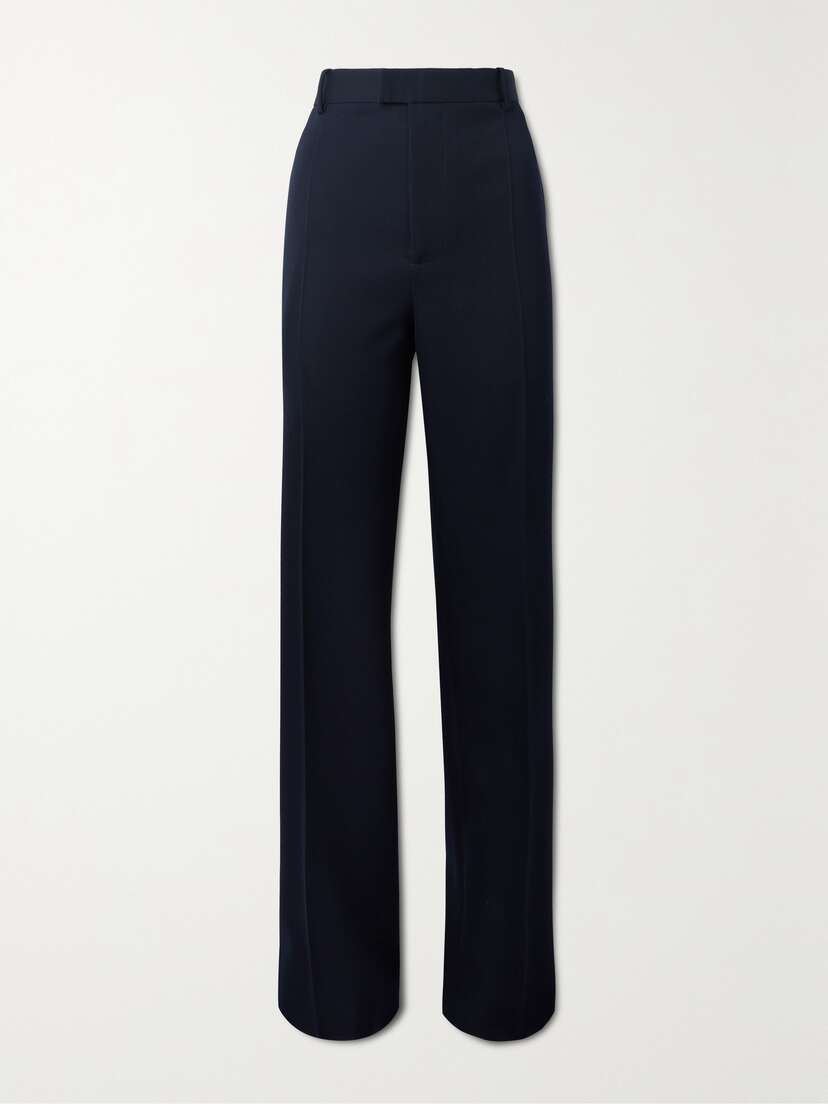Bottega Veneta Grain De Poudre Wool Straight-leg Pants