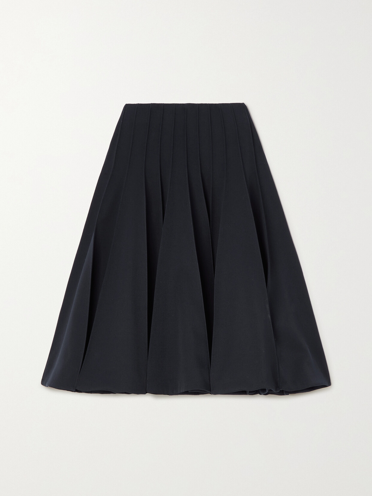 Bottega Veneta - Pleated Grain De Poudre Wool Skirt - Blue