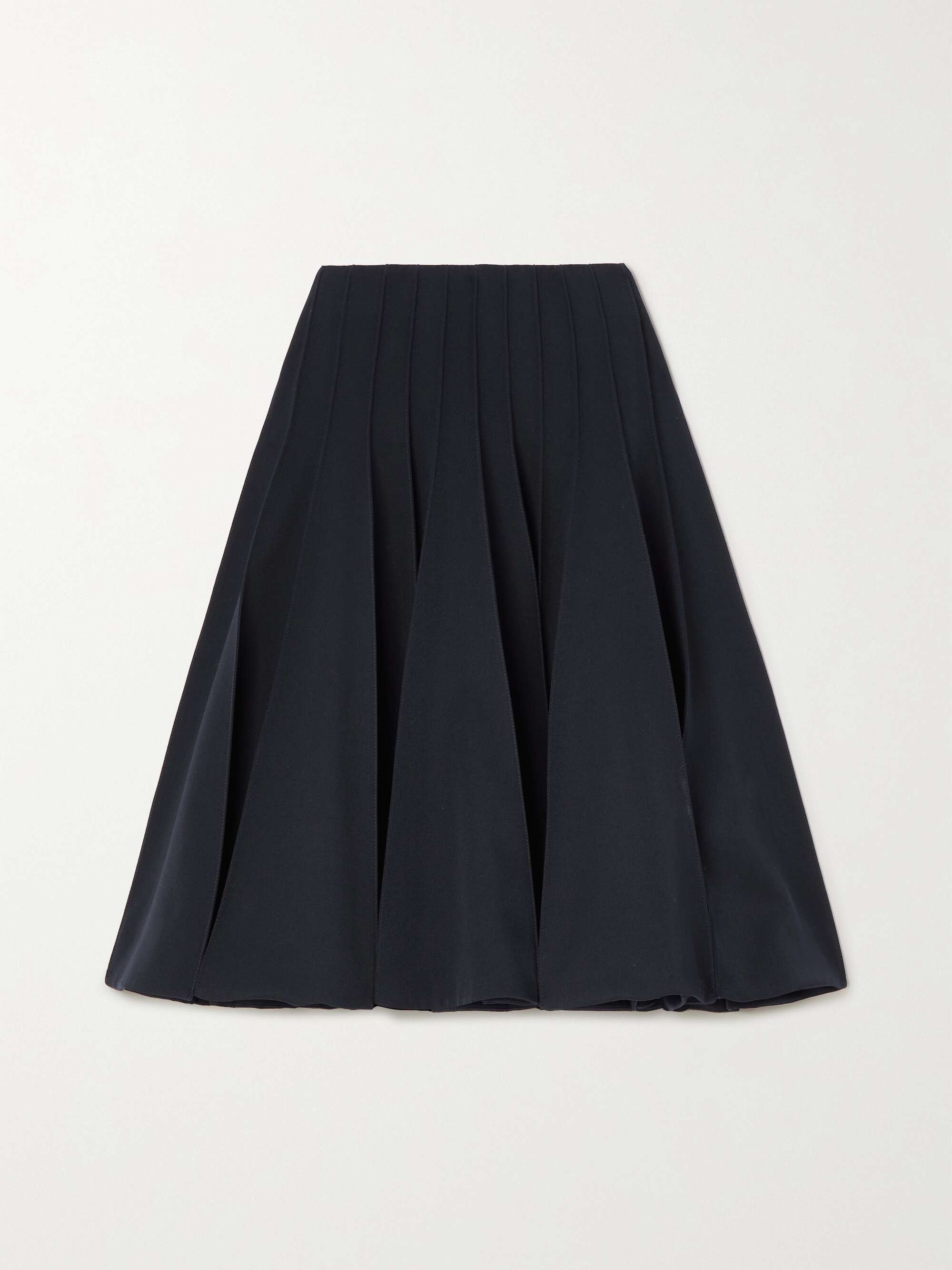 BOTTEGA VENETA Pleated grain de poudre wool skirt | NET-A-PORTER