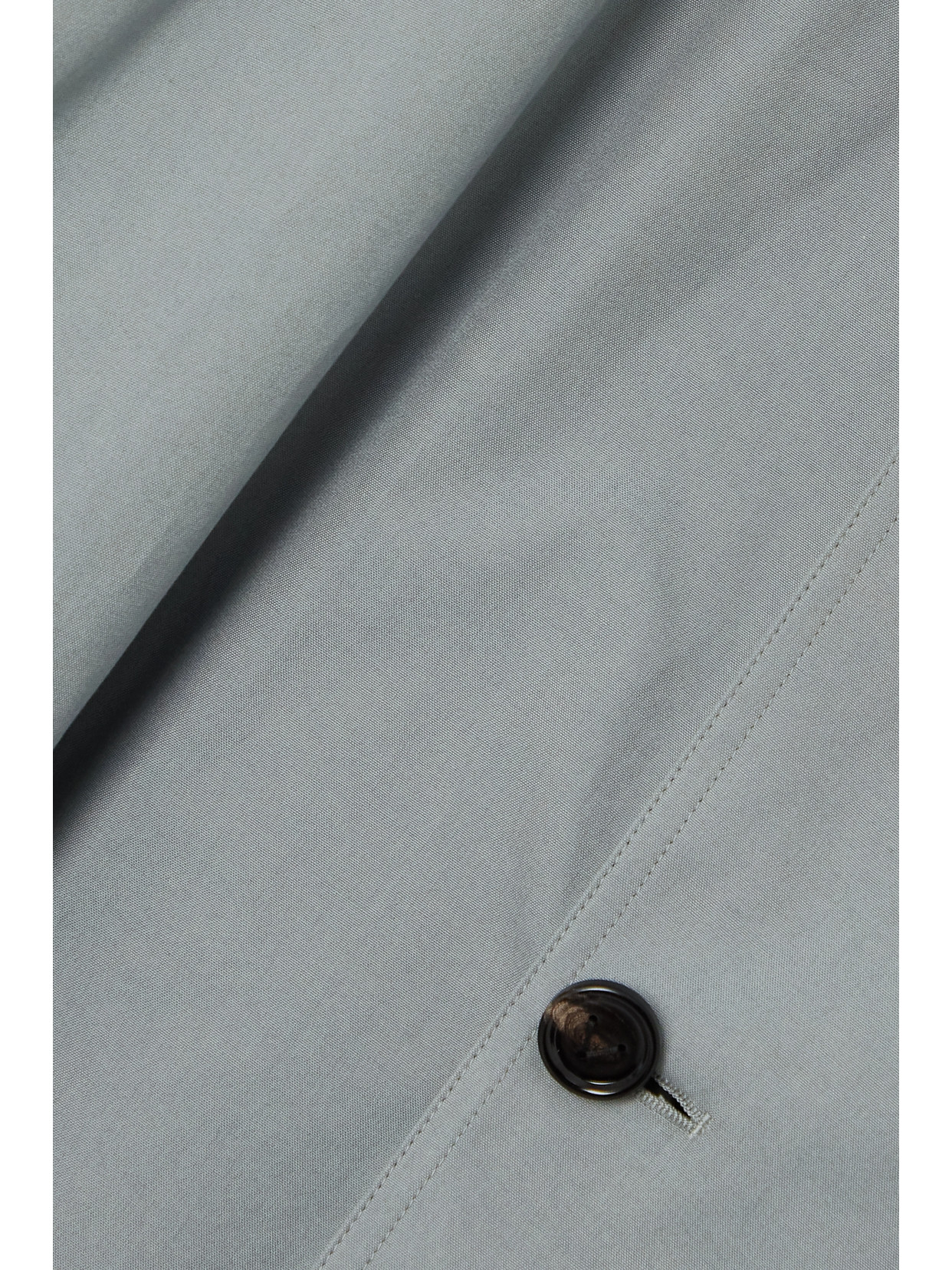 Bottega Veneta Cotton Canvas Cape Trench Coat In Gray