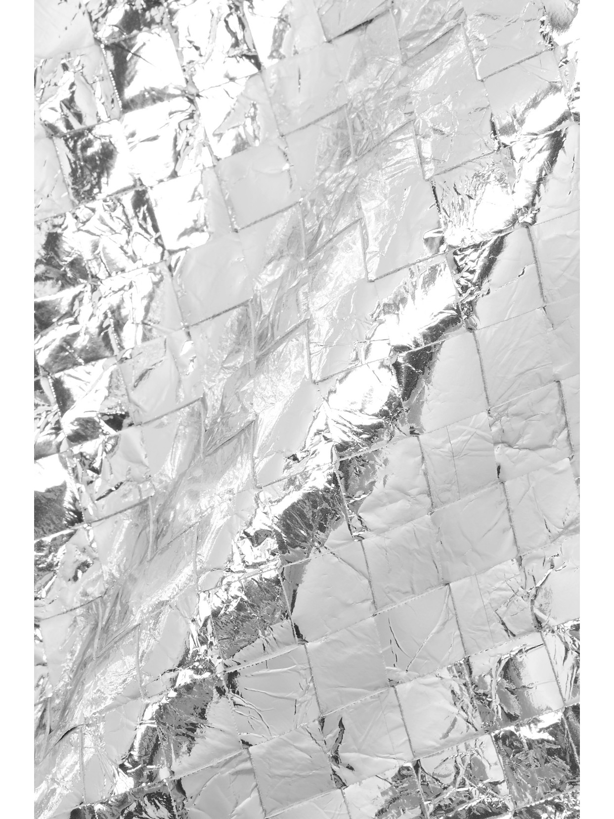 Intrecciato Metallic Crinkled-Leather Skirt