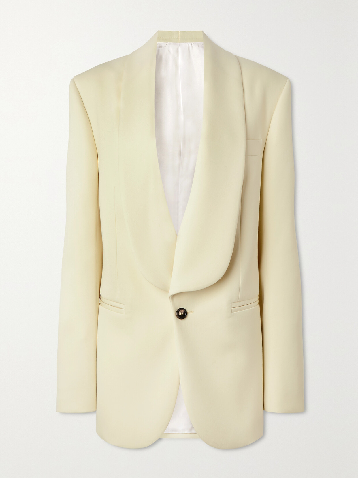 Bottega Veneta - Grain De Poudre Wool Blazer - White