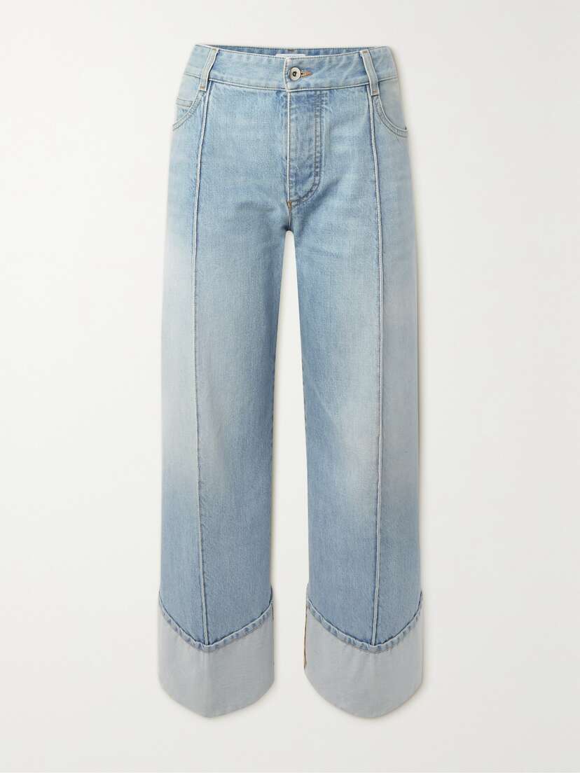 Bottega Veneta Cropped Mid-rise Straight-leg Jeans