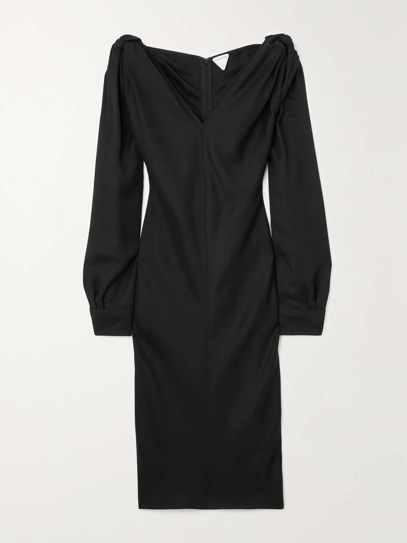 Bottega Veneta Cutout Satin-drill Dress