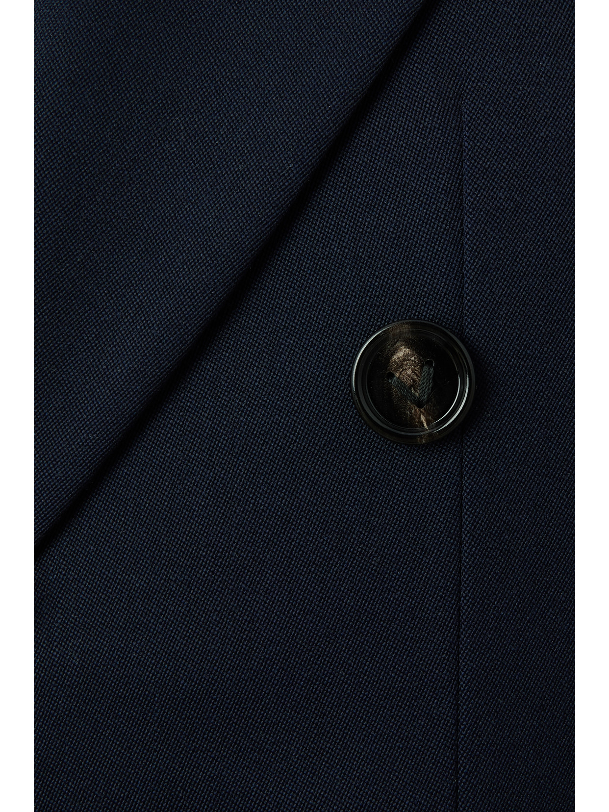 Bottega Veneta Double-breasted Grain De Poudre Wool Blazer In Blue