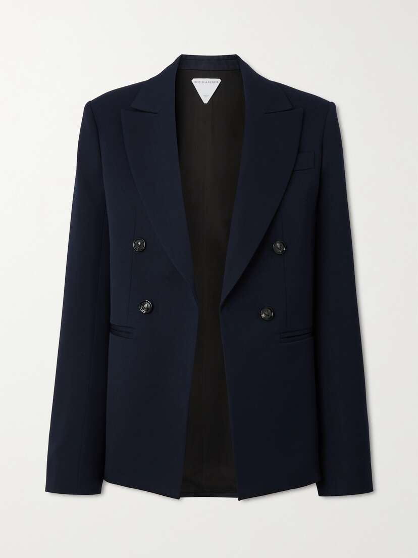 Bottega Veneta Double-breasted Grain De Poudre Wool Blazer