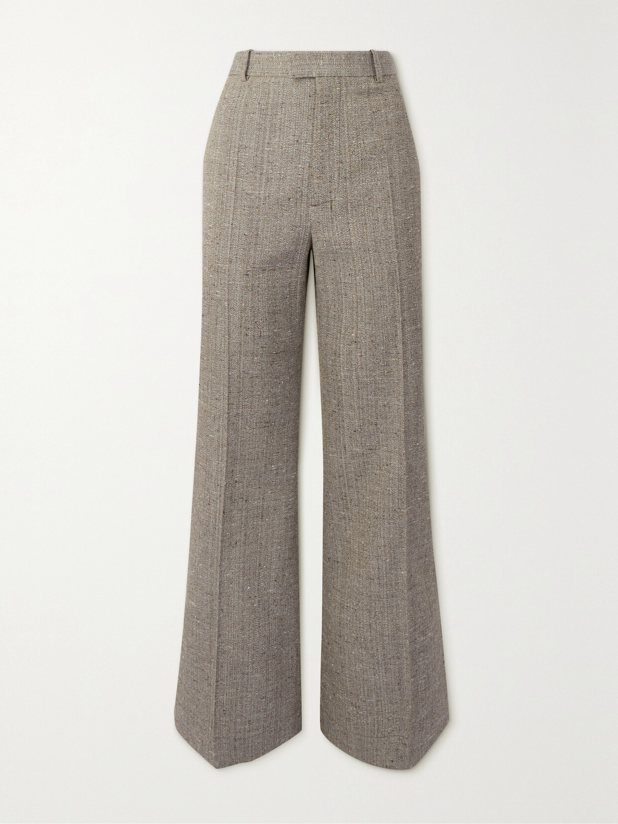 Bottega Veneta Tweed Straight-leg Pants - Brown