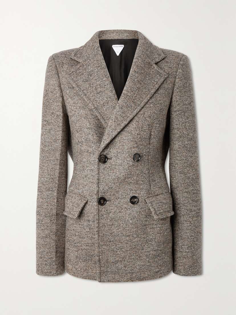 Bottega Veneta Cape-effect Wool-felt Double-breasted Blazer