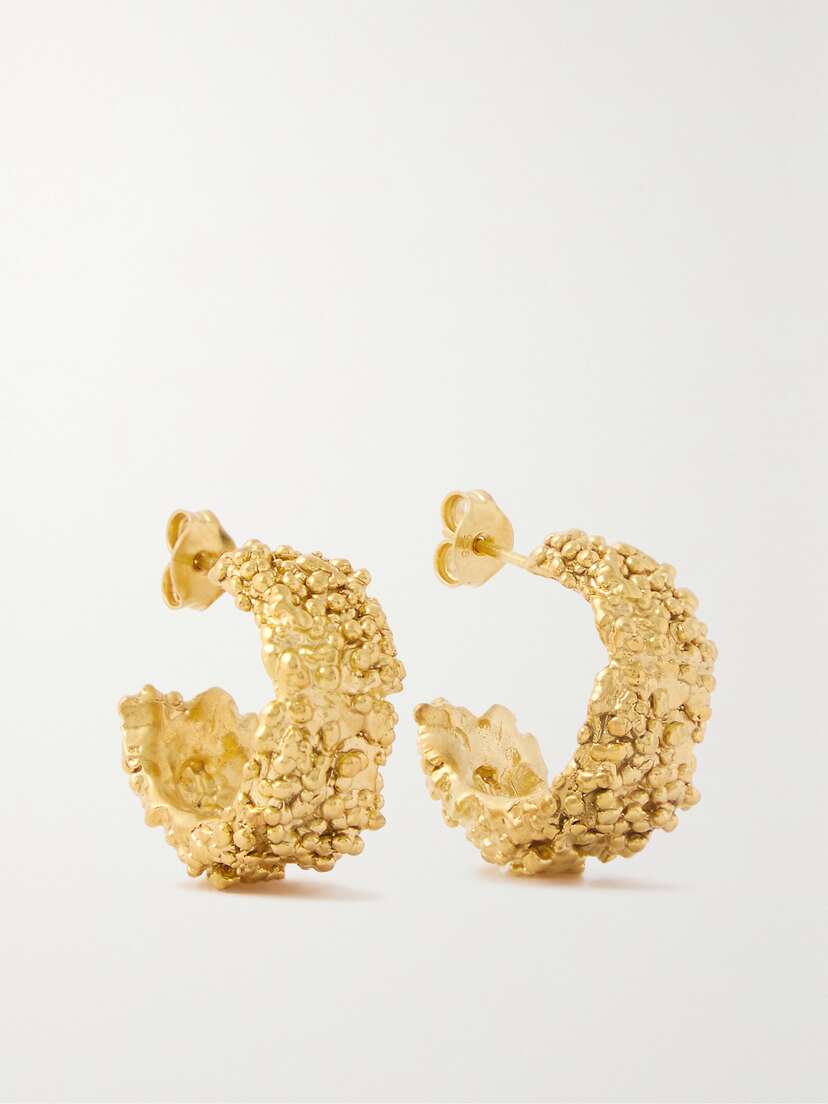 Alighieri + Net Sustain The Rocky Road Gold-plated Hoop Earrings