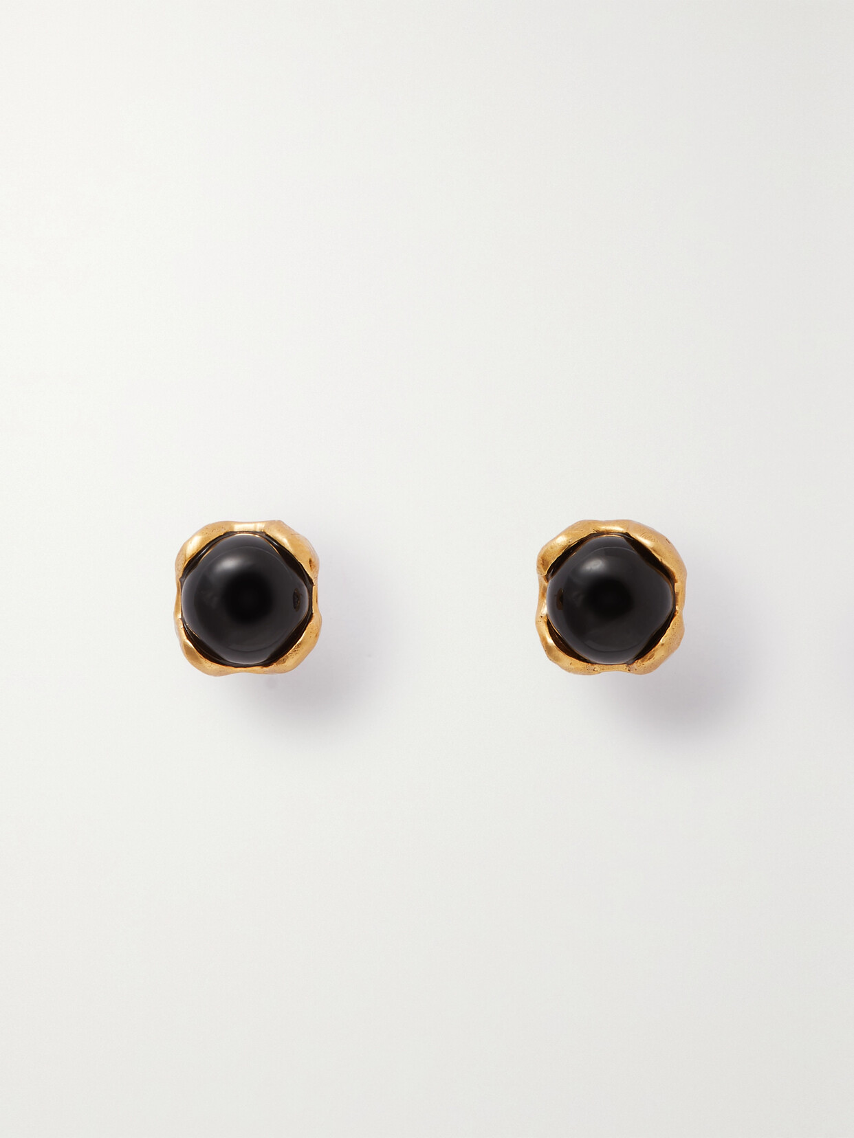 Alighieri - + Net Sustain Gold-plated Onyx Earrings - One size