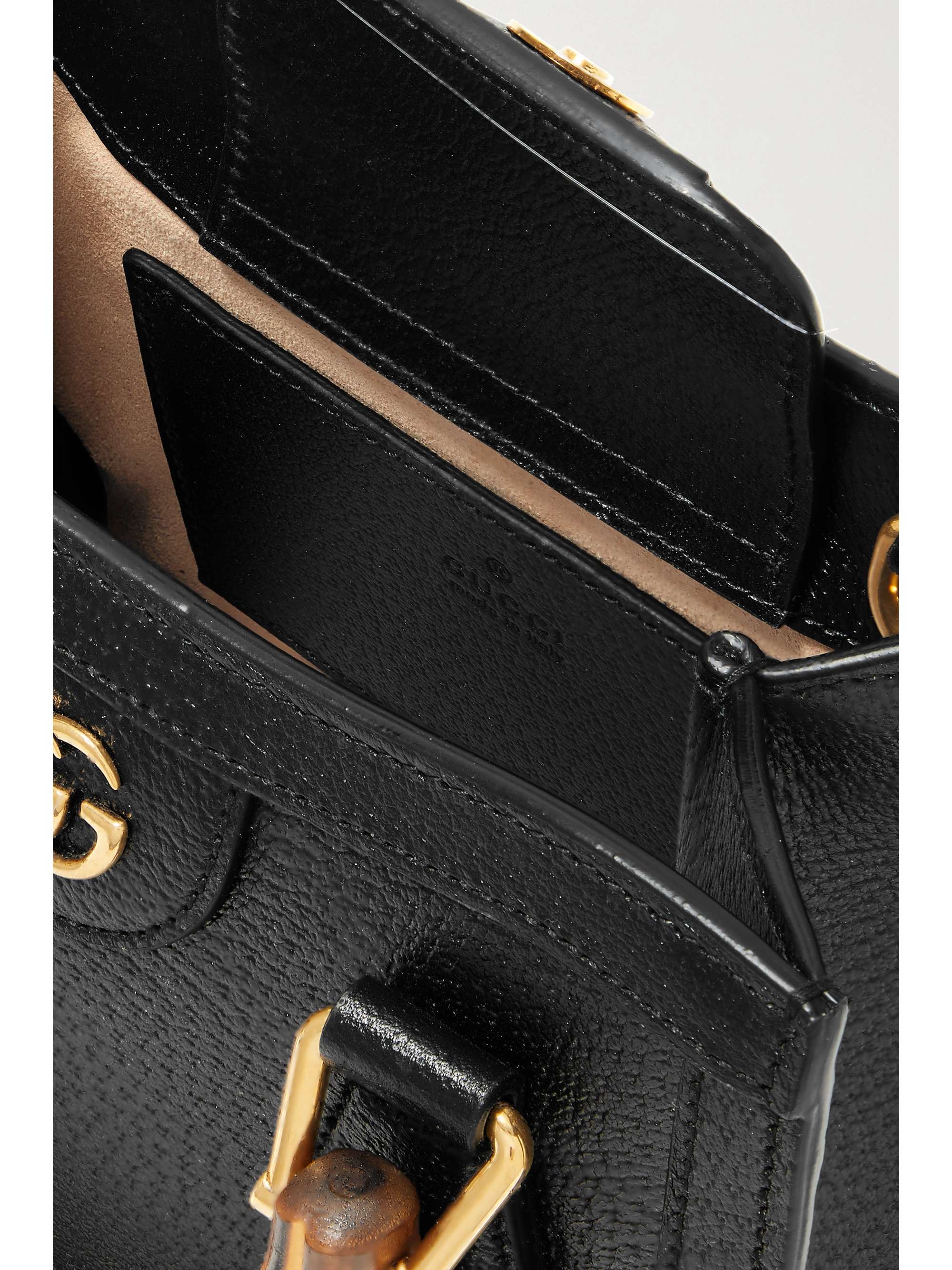 GUCCI Diana mini textured-leather tote